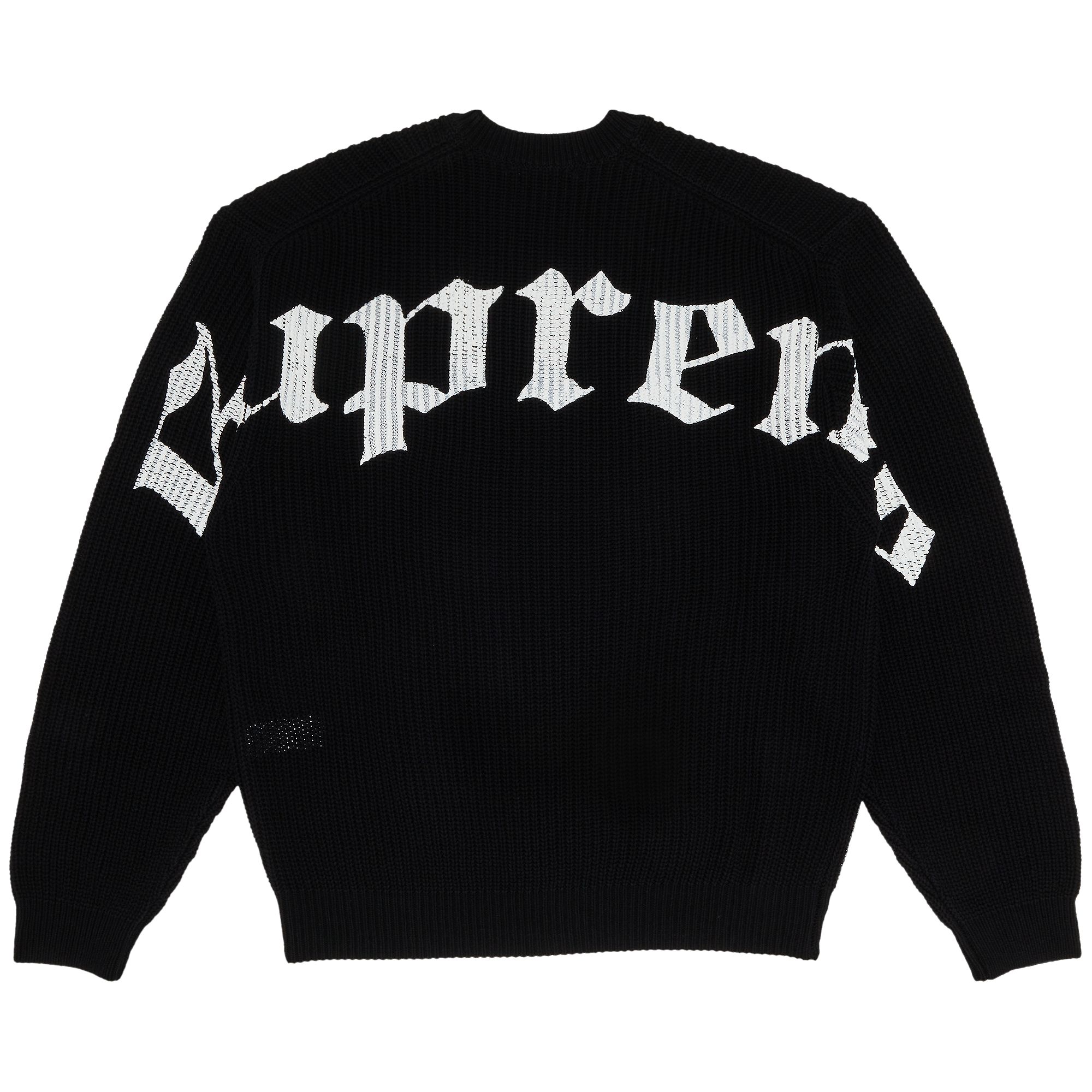 Pre-owned Supreme Old English Printed Sweater 'black' | Men's Size S