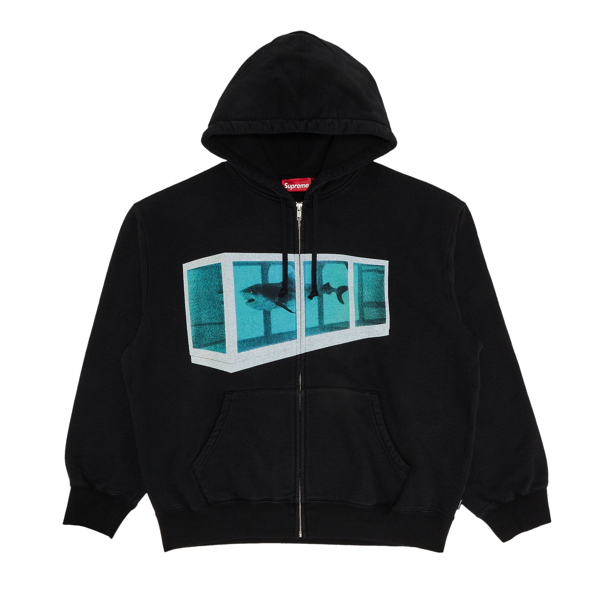 Pre-owned Supreme X Damien Hirst Zip Up Hooded Sweatshirt 'black' | Men's Size Xl