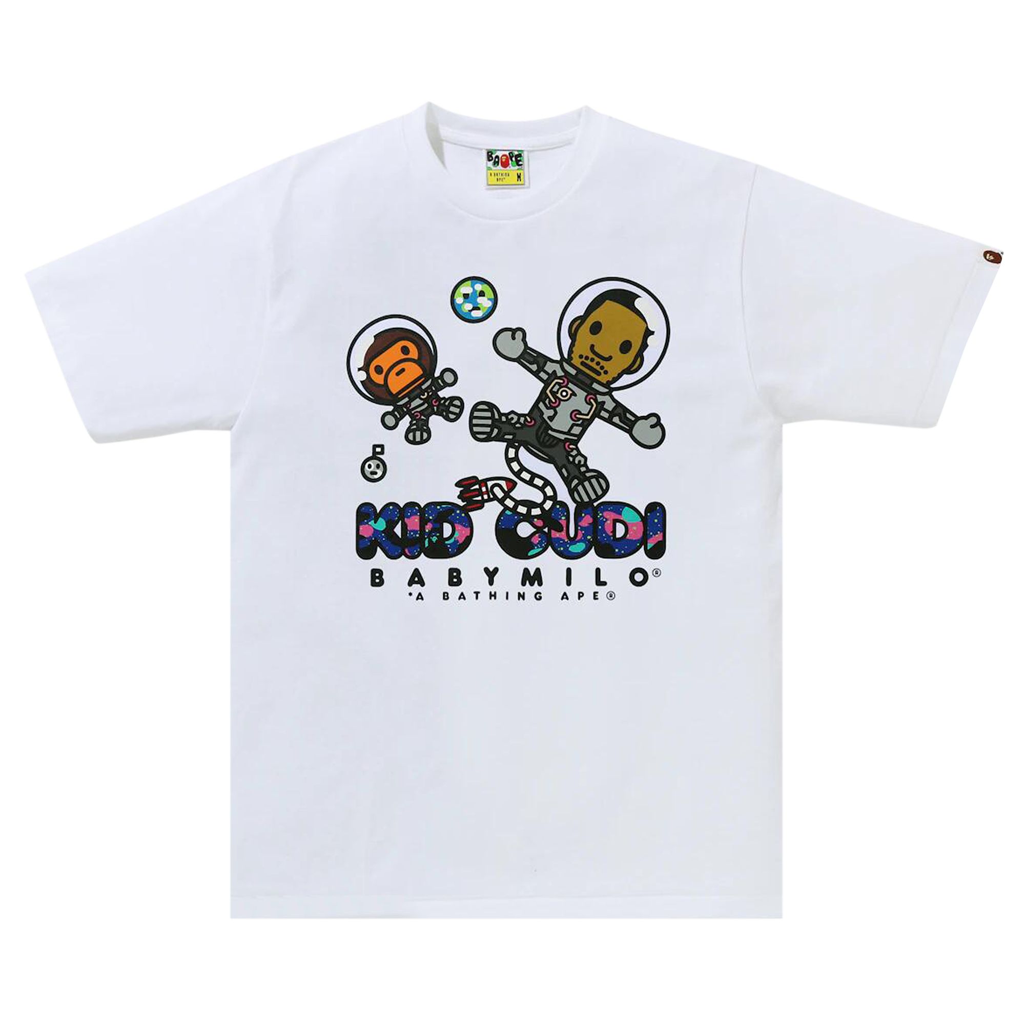 Pre-owned Bape X Kid Cudi Baby Milo Moon Man Tee 'white' | Men's Size Xl