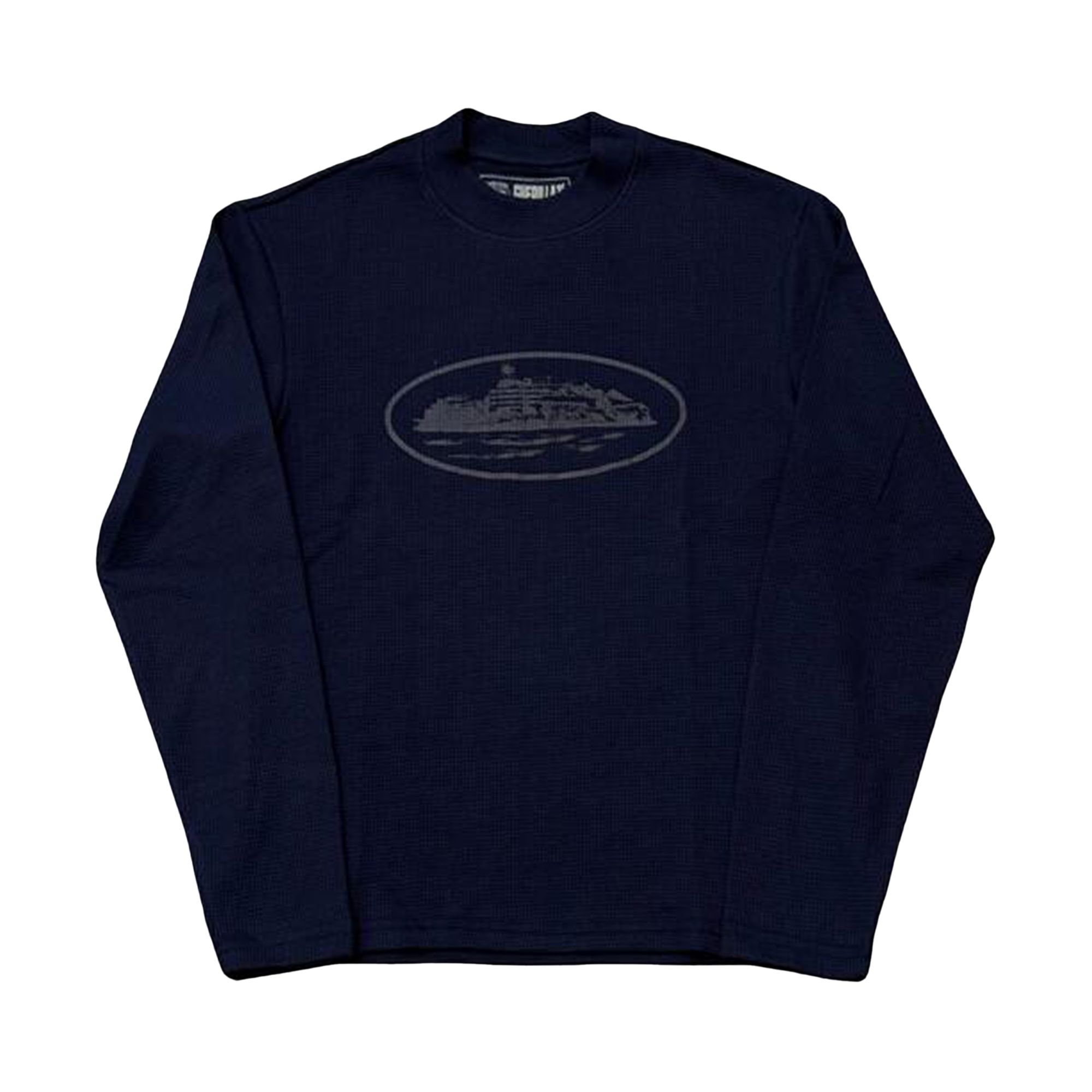 Pre-owned Corteiz Alcatraz Waffle Long-sleeve 'navy' | Blue | Men's Size L