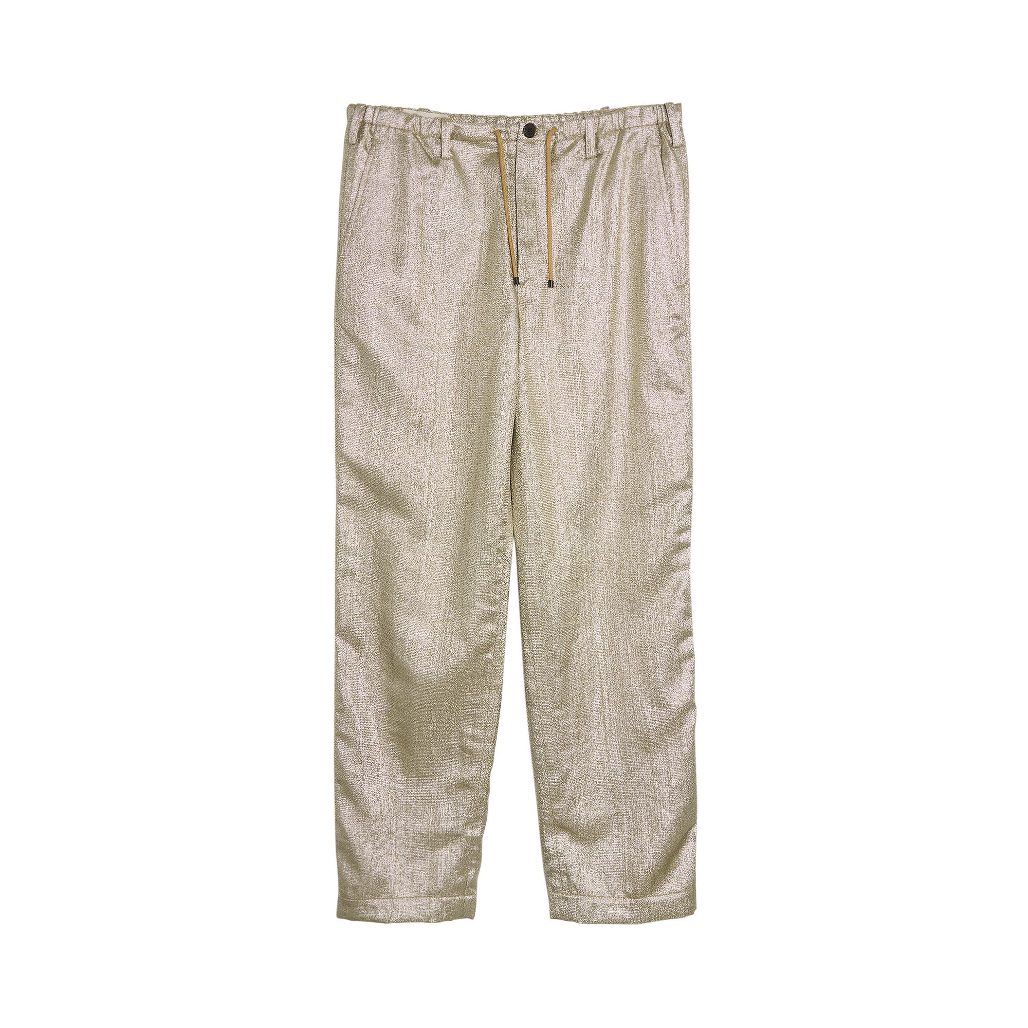 Pre-owned Dries Van Noten Reg Fit Drawstring Pant 'silver' | Men's Size 52