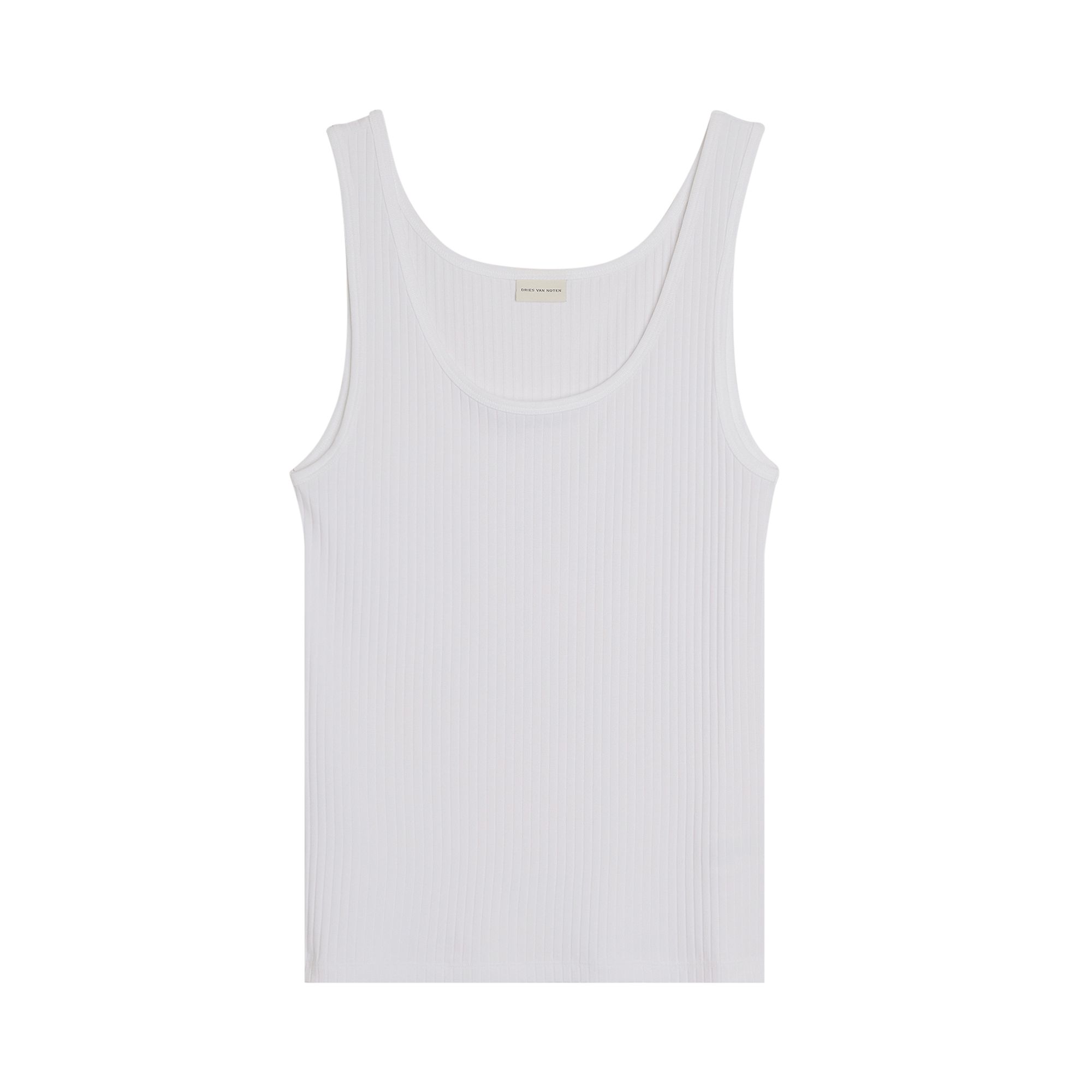 Pre-owned Dries Van Noten Open Neck With Narrow Straps Tank Top 'white' | Men's Size S