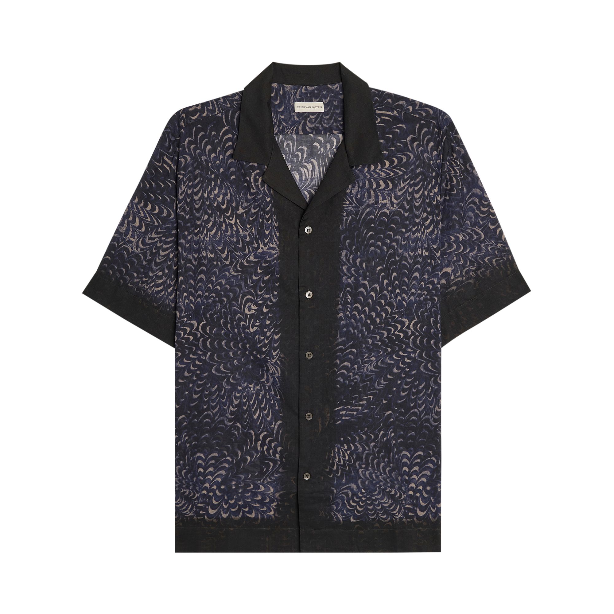 Pre-owned Dries Van Noten Carltone Shirt 'navy' | Blue | Men's Size 46
