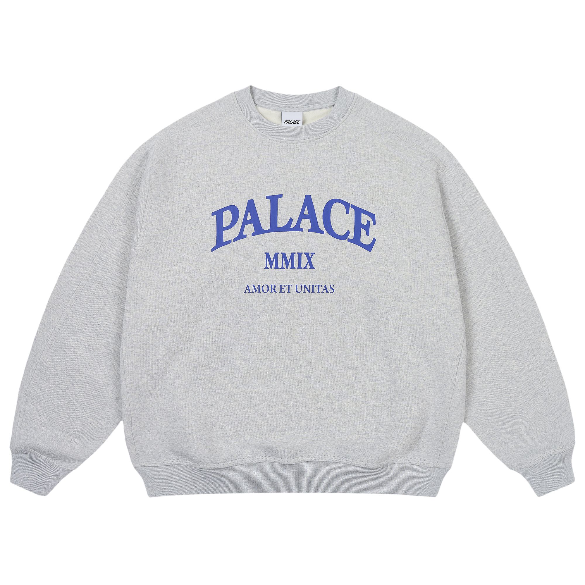 Pre-owned Palace Unitas Oversized Crew 'grey Marl' | Men's Size M In Gray