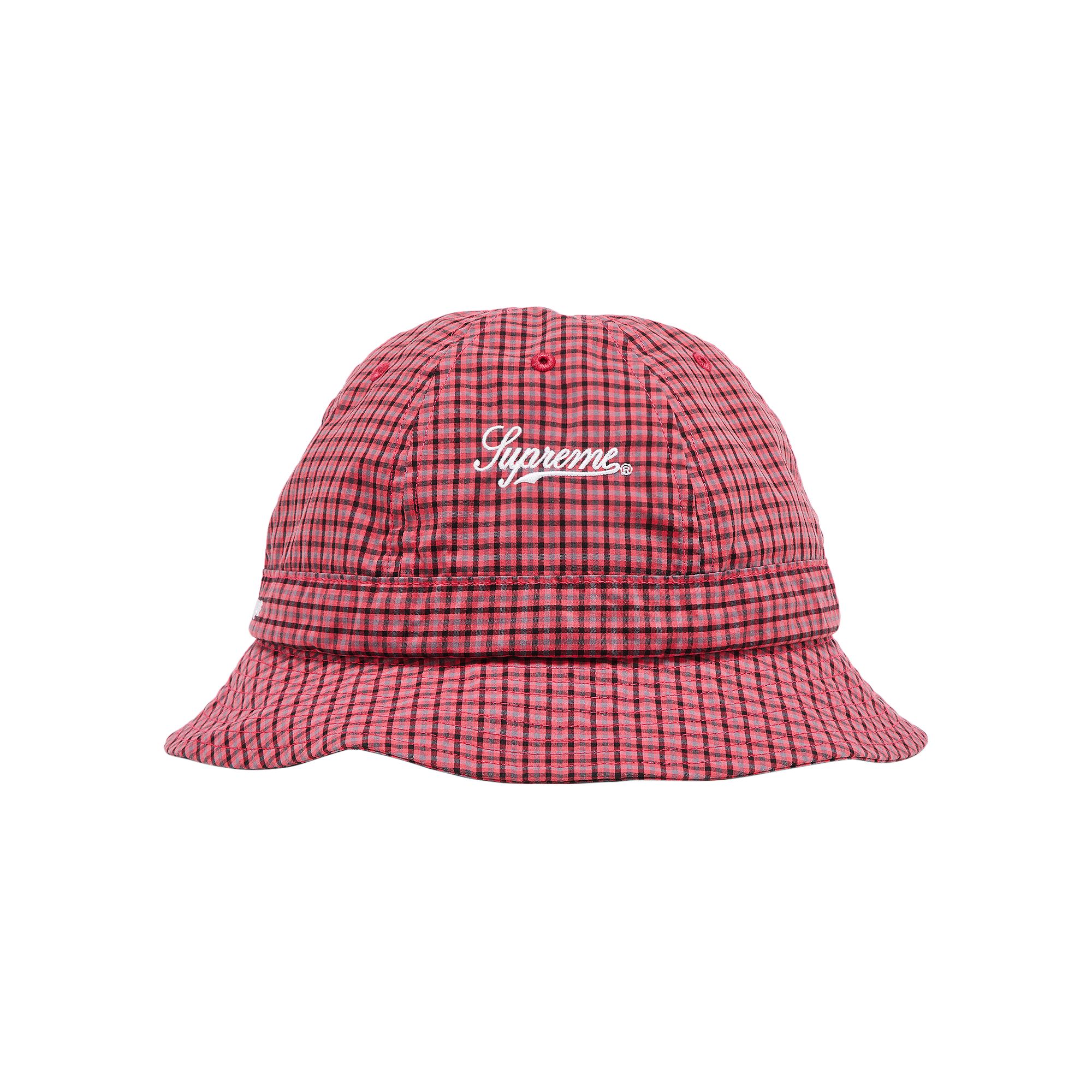 Pre-owned Supreme X Cordura Plaid Bell Hat 'red' | Men's Size M/l