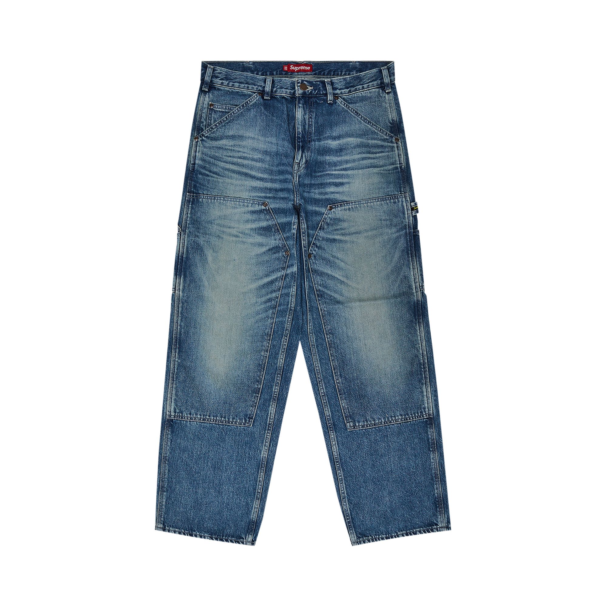 Pre-owned Supreme Worn Double Knee Painter Pant 'denim' | Blue | Men's Size 32
