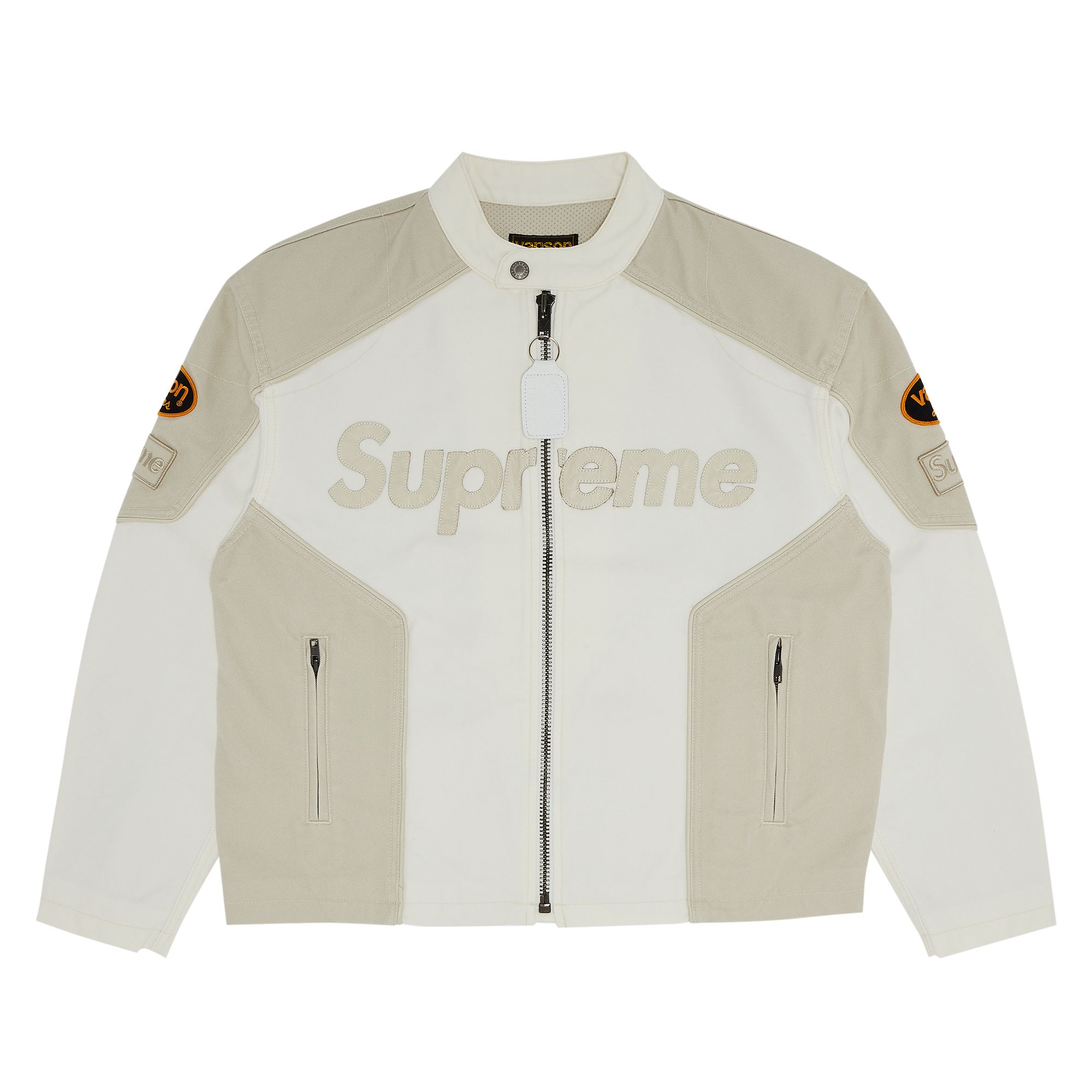 Pre-owned Supreme X Vanson Leathers X Cordura Cotton Jacket 'white' | Men's Size L
