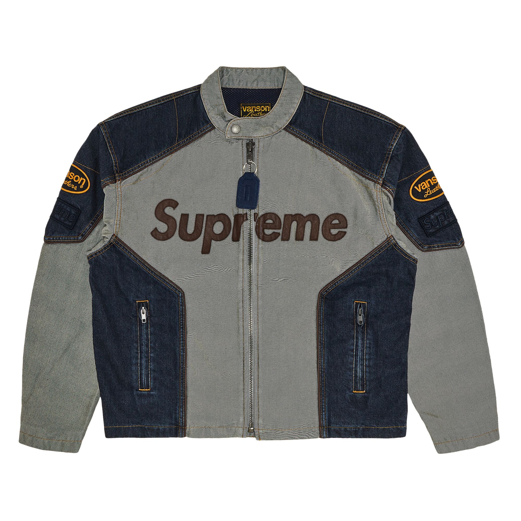 Pre-owned Supreme X Vanson Leathers X Cordura Cotton Jacket 'denim' | Blue | Men's Size Xxl