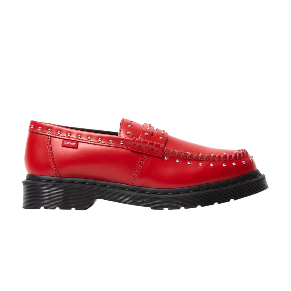 Pre-owned Dr. Martens' Dr. Martens Supreme X Penton Studded Loafer 'poppy Red' | Men's Size 10.5
