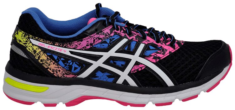 Asics Wmns Gel Excite 4 Black White Knockout Pink