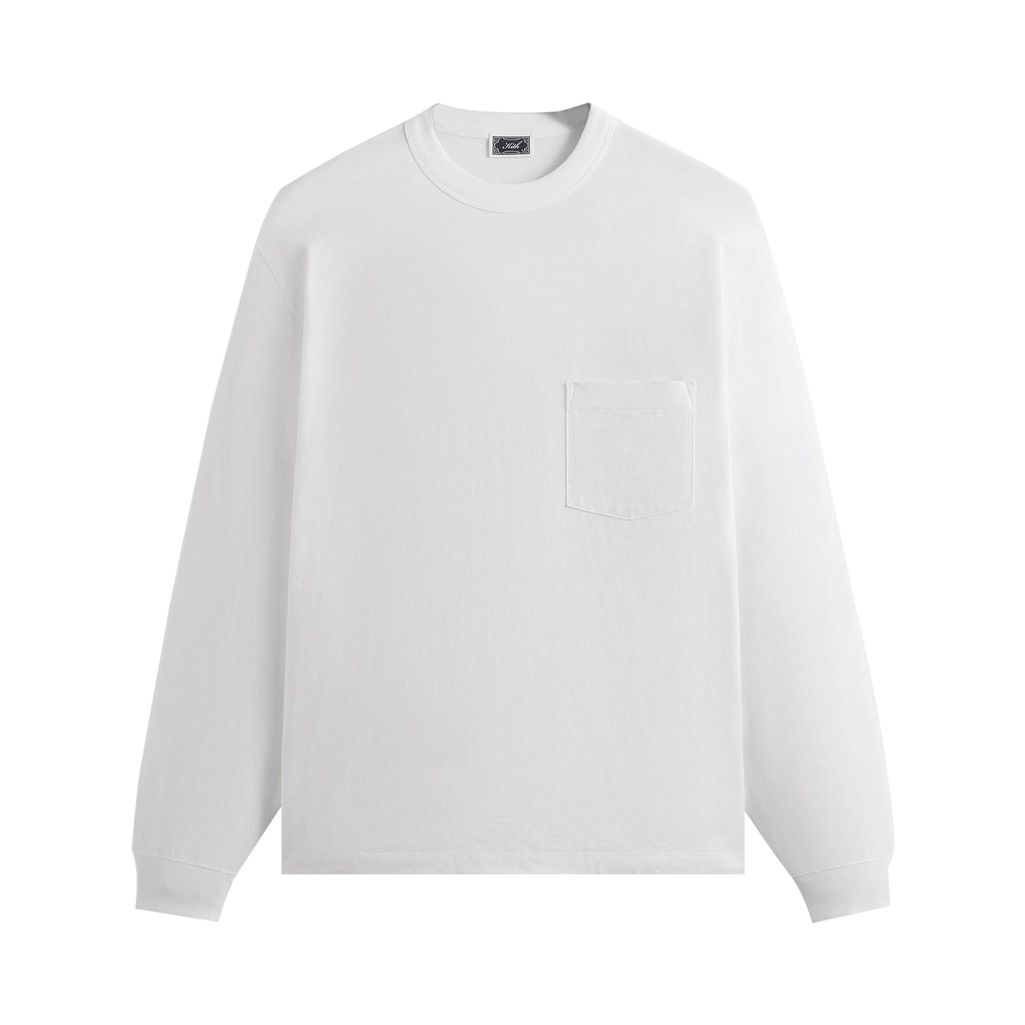 Pre-owned Kith Long-sleeve Leonard Pocket Tee 'white' | Men's Size Xl