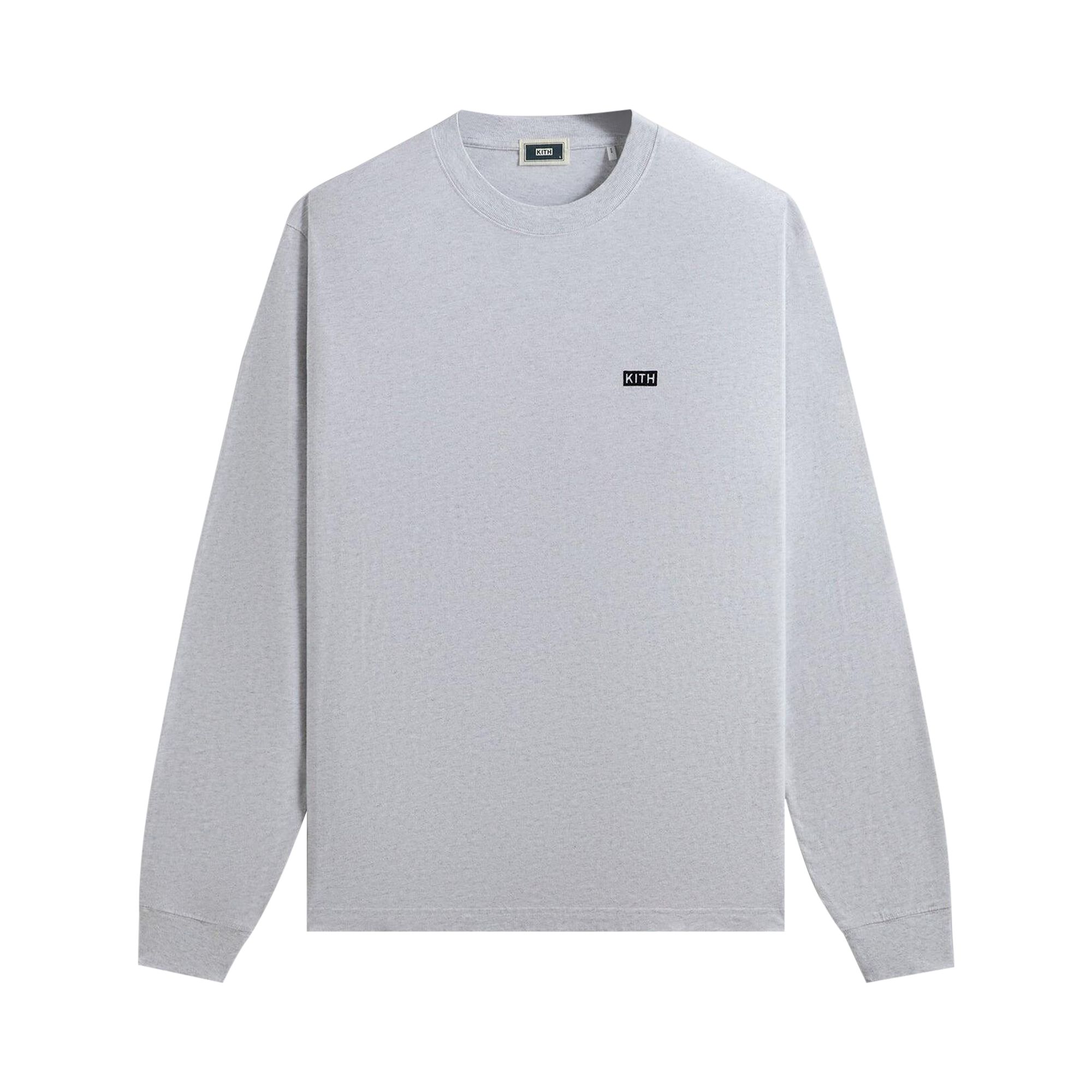 Pre-owned Kith Long-sleeve Lax Tee Light Heather Grey 'black' | Men's Size Xxl