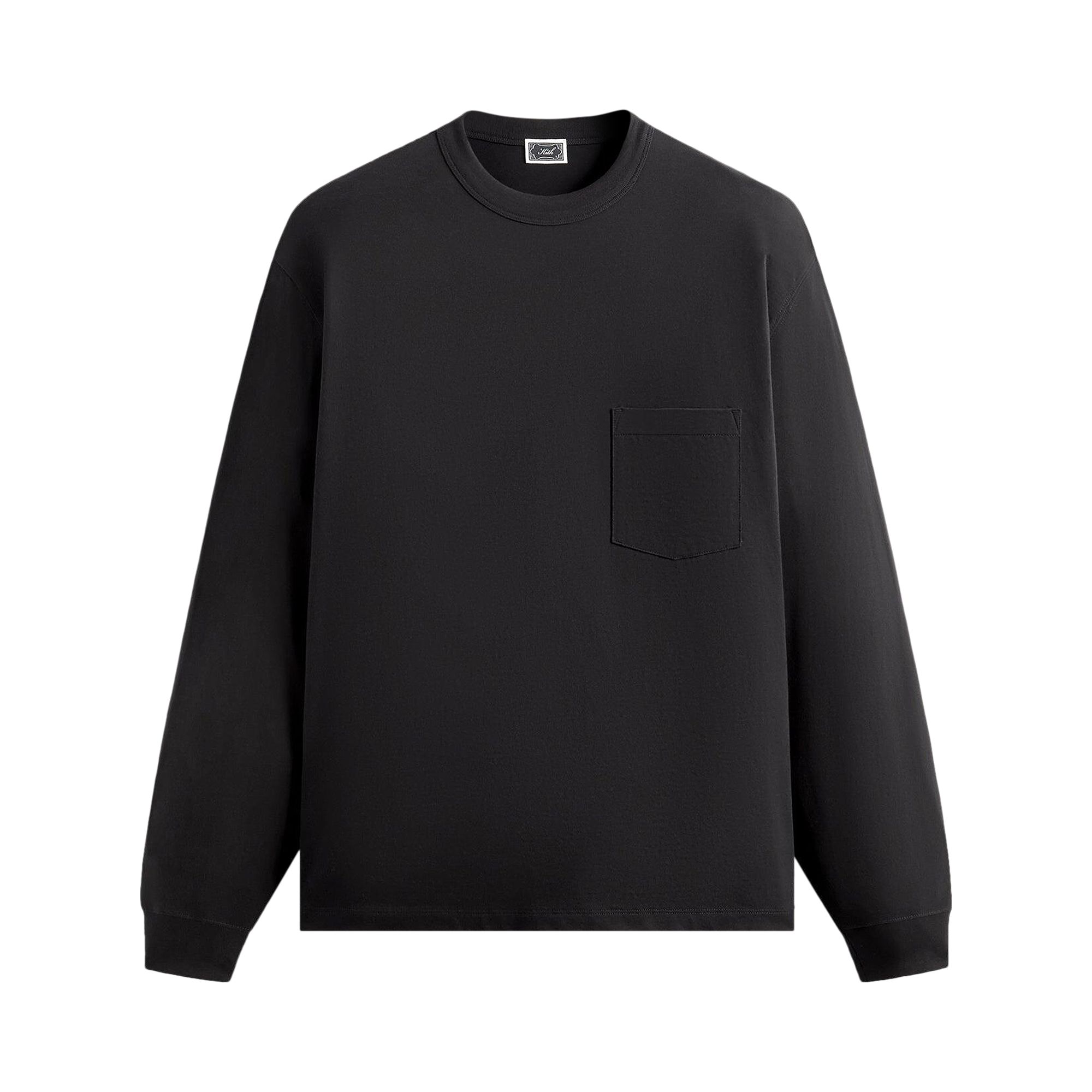 Pre-owned Kith Long-sleeve Leonard Pocket Tee 'black' | Men's Size Xl