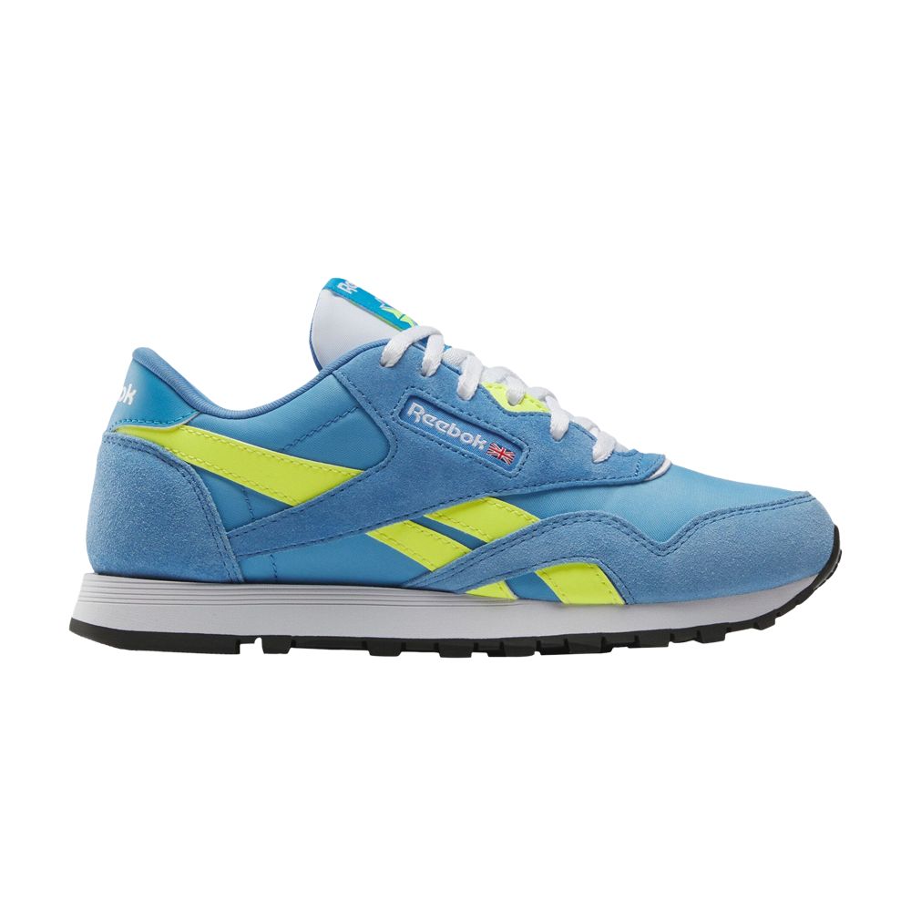 Reebok Classic Nylon Big Kid 'Essential Blue Solar Acid Yellow' | Kid's Size 4.5 - 100209678