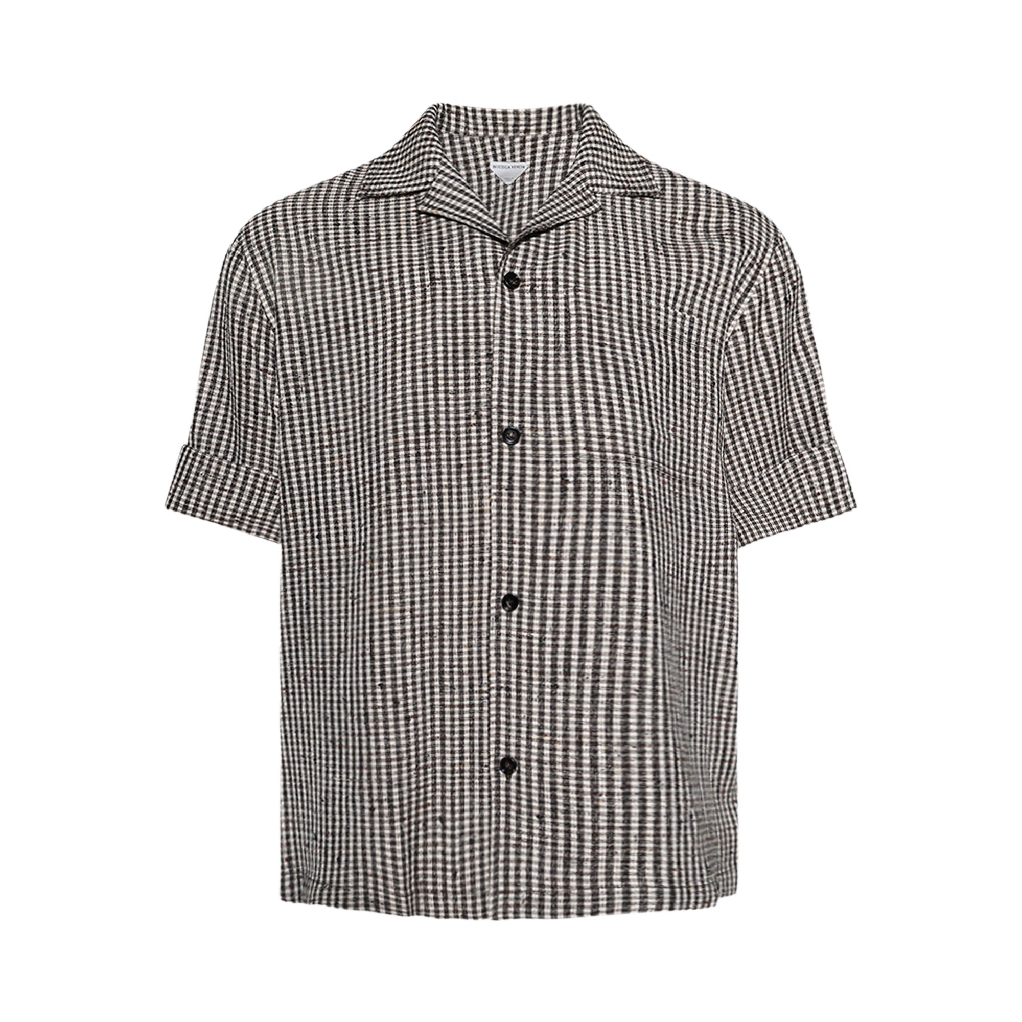 Pre-owned Bottega Veneta Viscose Checked Shirt 'talc/brown/black' | Multi-color | Men's Size 52
