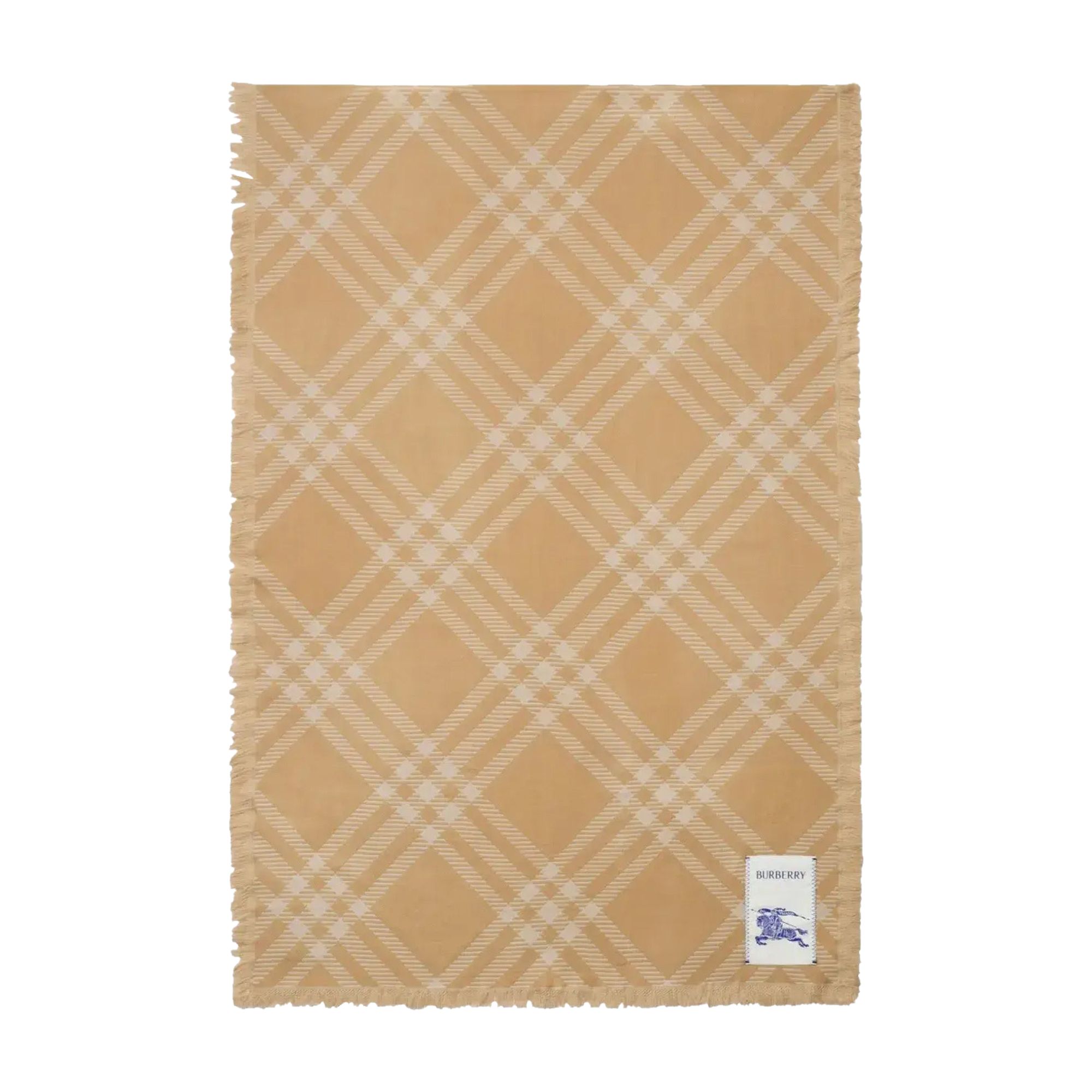 Pre-owned Burberry Check Scarf 'sand/ecru' | Tan | Women's Size Onesize