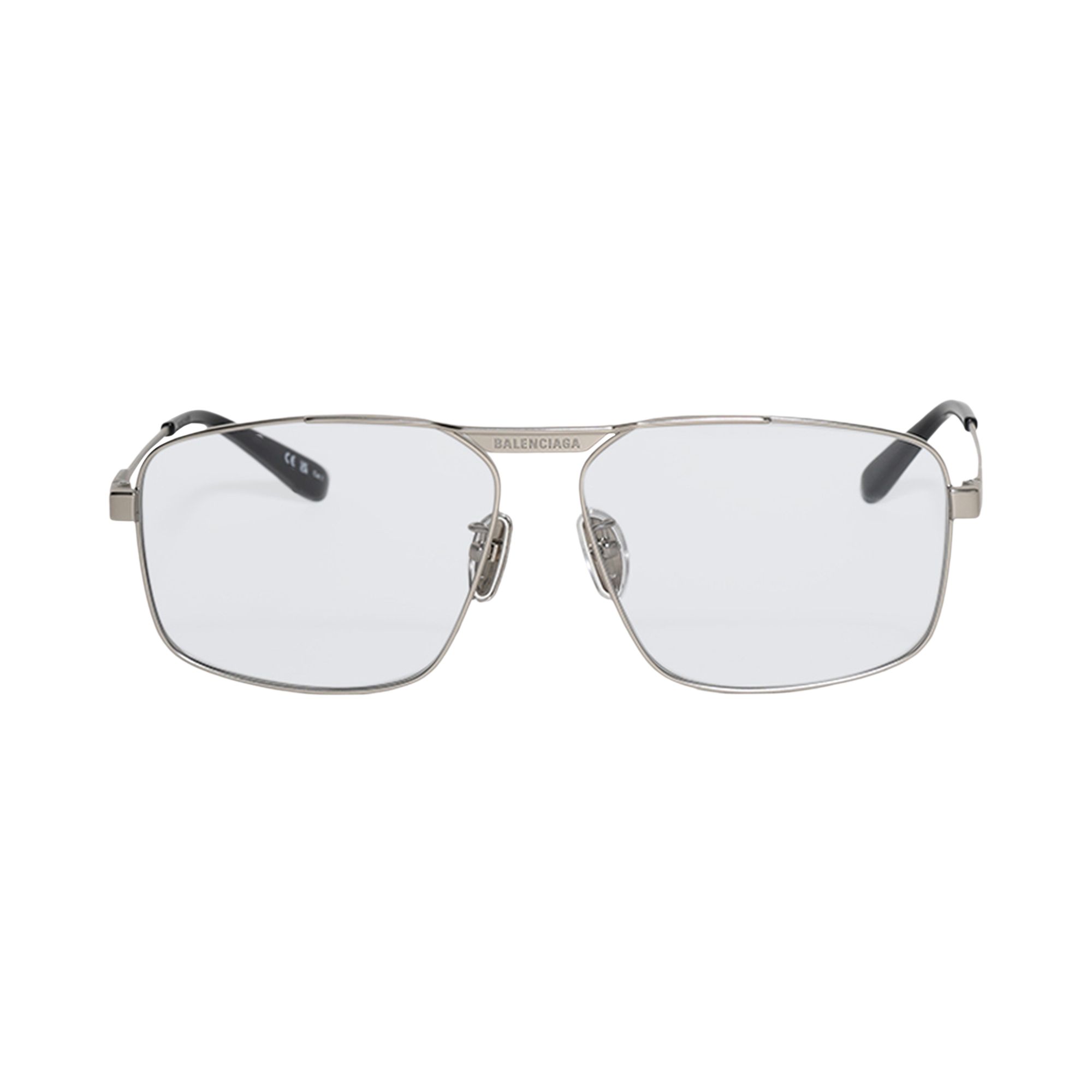 Pre-owned Balenciaga Rectangular Sunglasses 'silver' | Men's Size Onesize