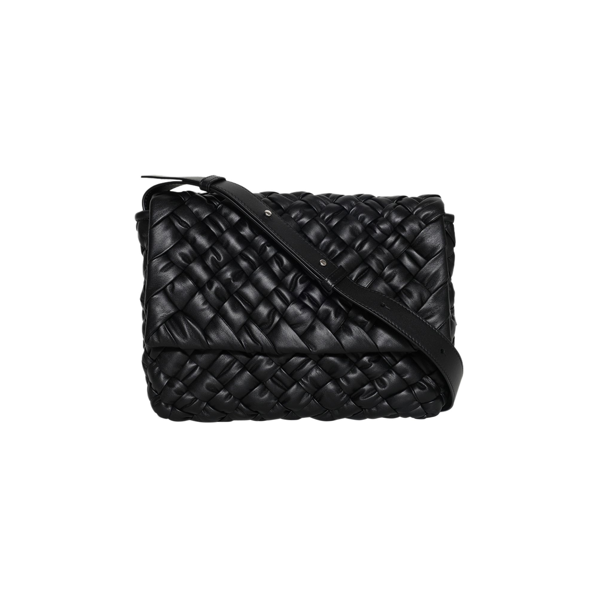 Pre-owned Bottega Veneta Rumple Messenger Bag 'black/silver' | Men's Size Onesize