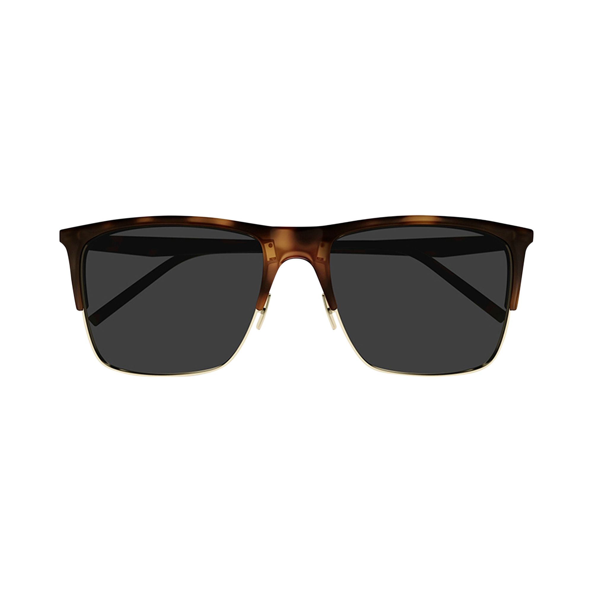 Pre-owned Saint Laurent Rectangular Sunglasses 'shiny Medium/shiny Light Gold' | Women's Size Onesize