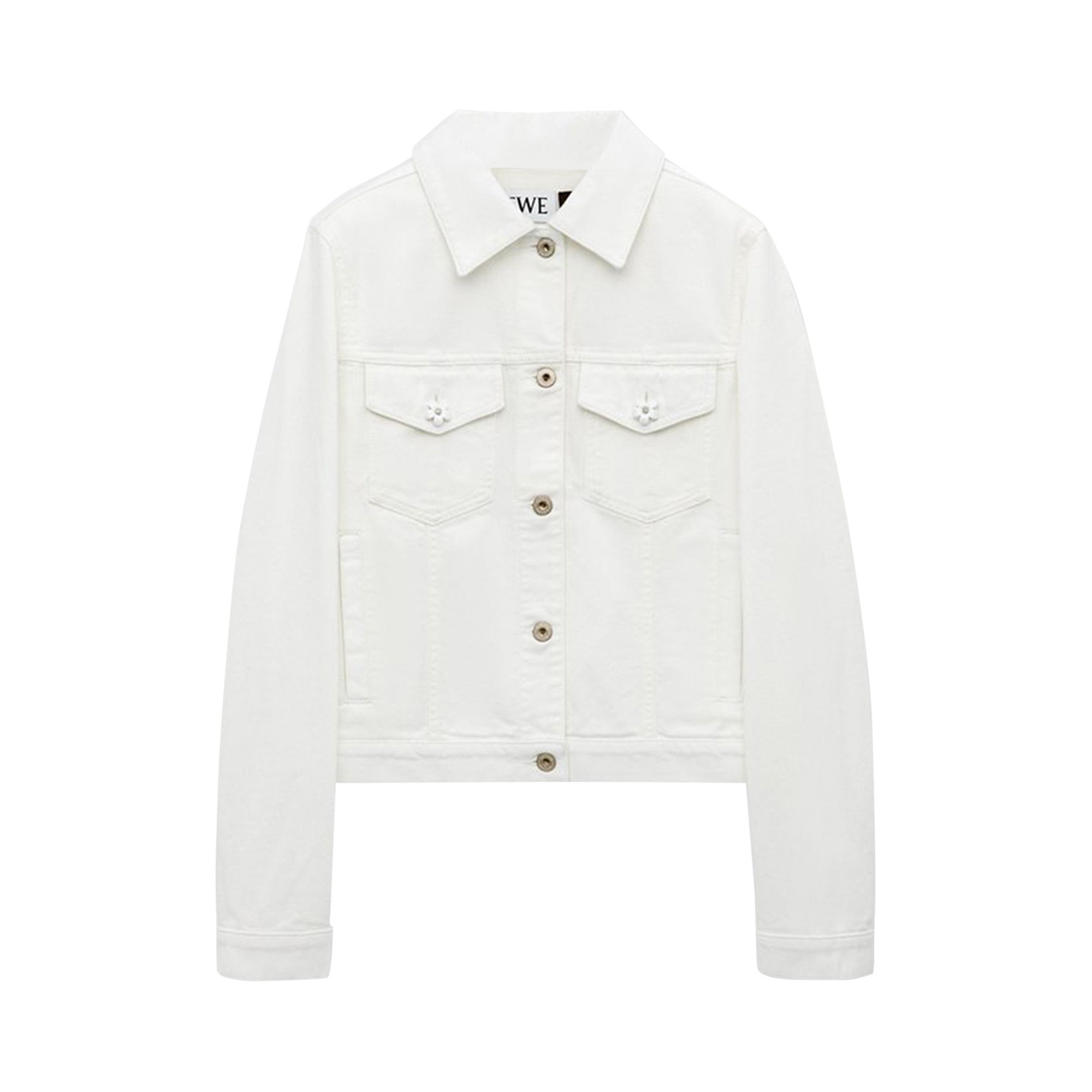 Pre-owned Loewe Denim Jacket 'white' | Women's Size 34