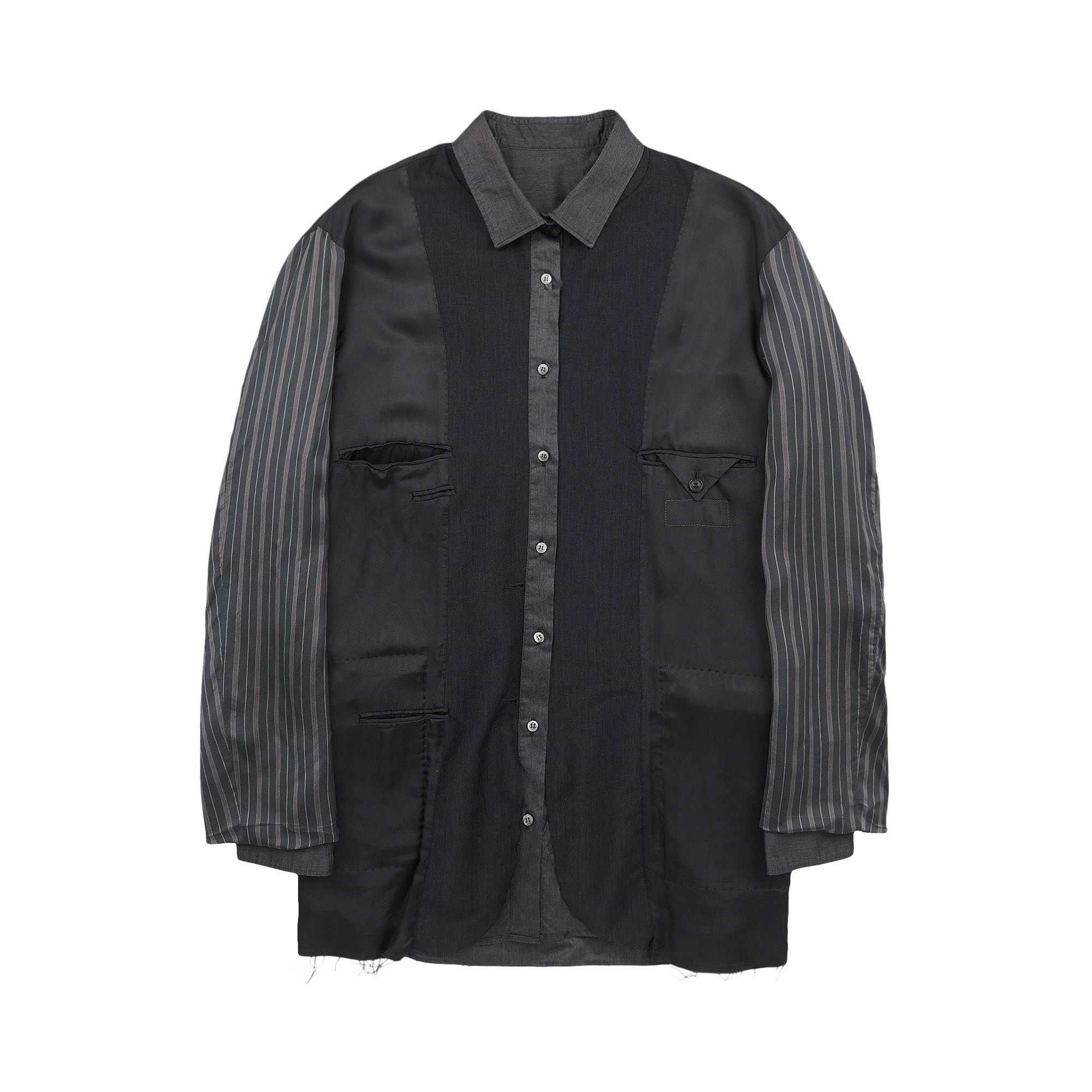 Pre-owned Maison Margiela Patchwork Inside-out Jacket 'charcoal' | Grey | Men's Size 50
