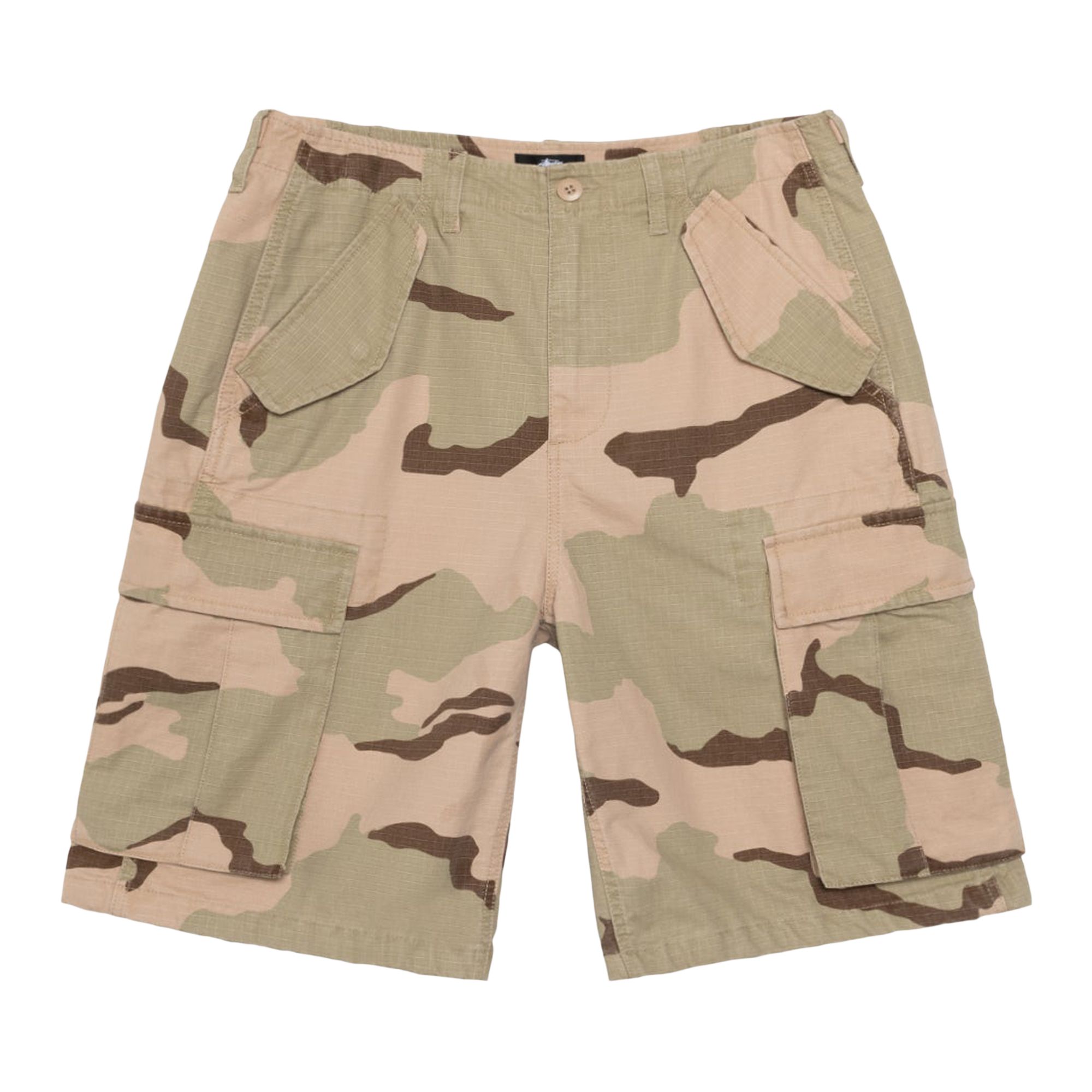 Pre-owned Stussy Cargo Short Ripstop 'sand Camo' | Tan | Men's Size 36 In Brown