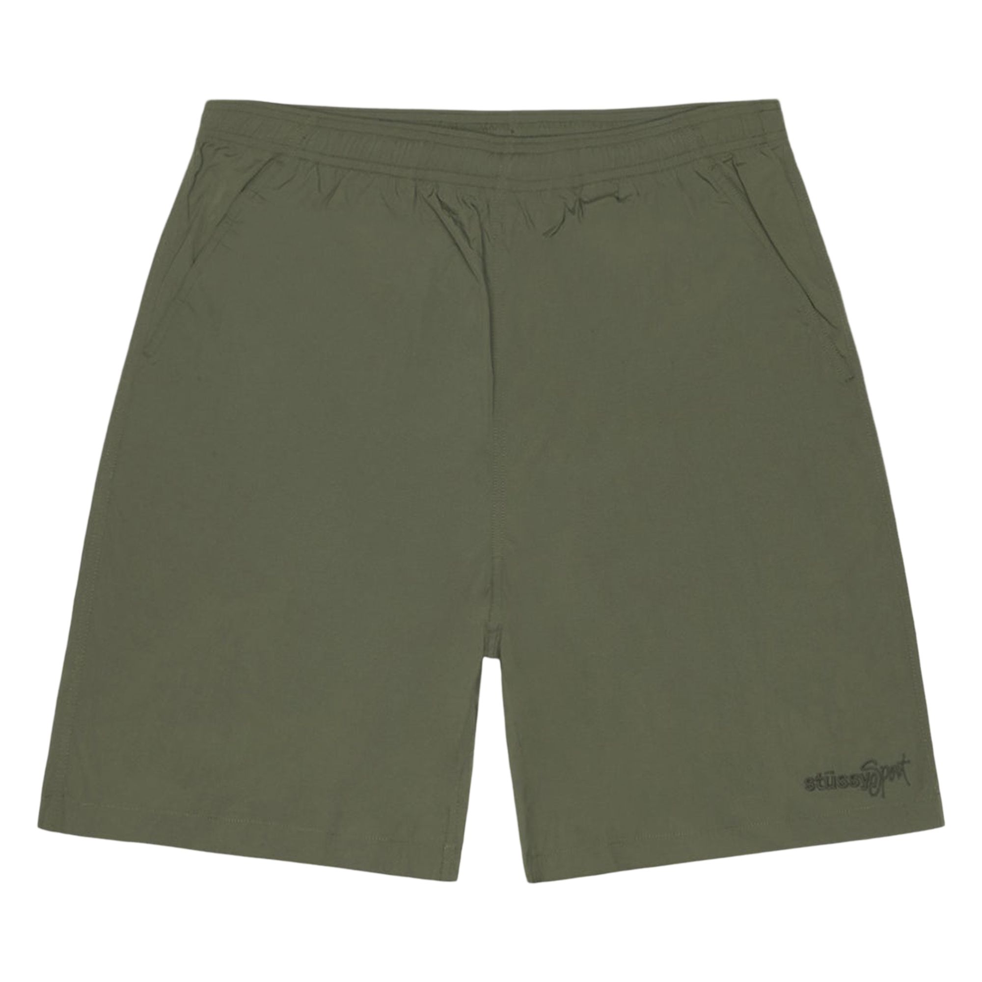 Pre-owned Stussy Nylon Court Short 'olive' | Green | Men's Size L