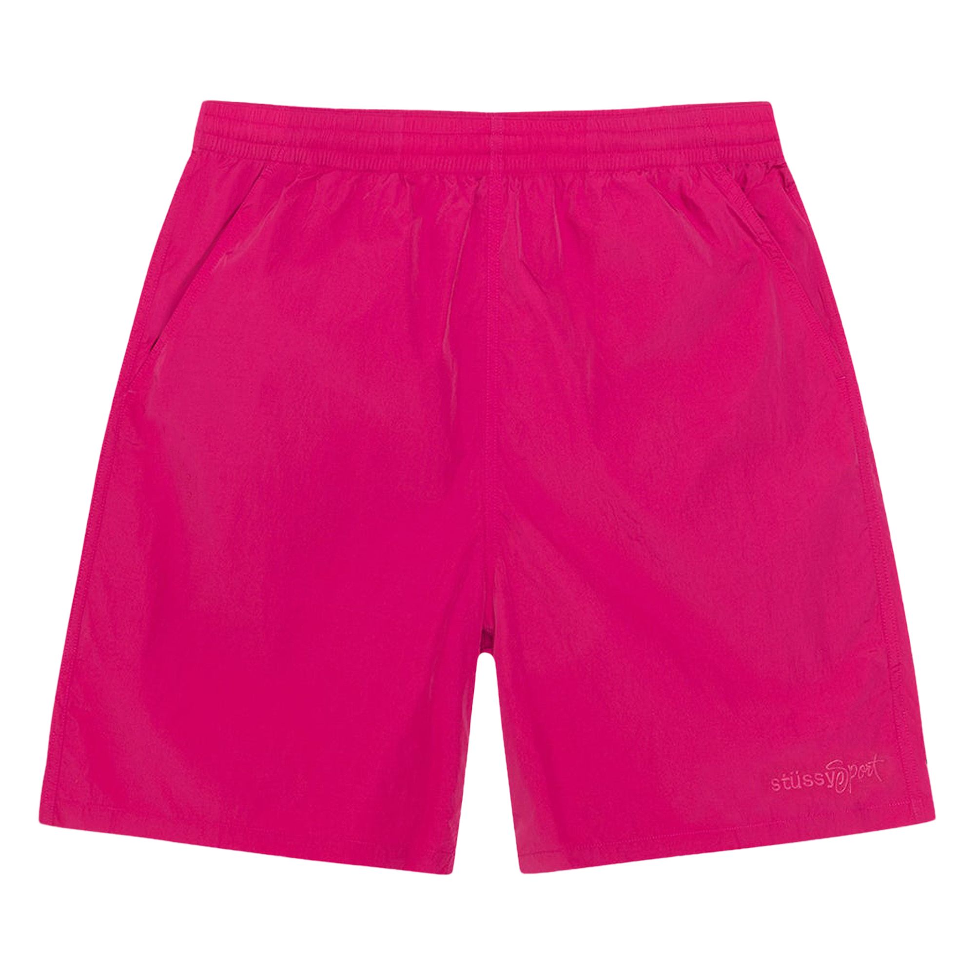 Pre-owned Stussy Nylon Court Short 'berry' | Yellow | Men's Size M