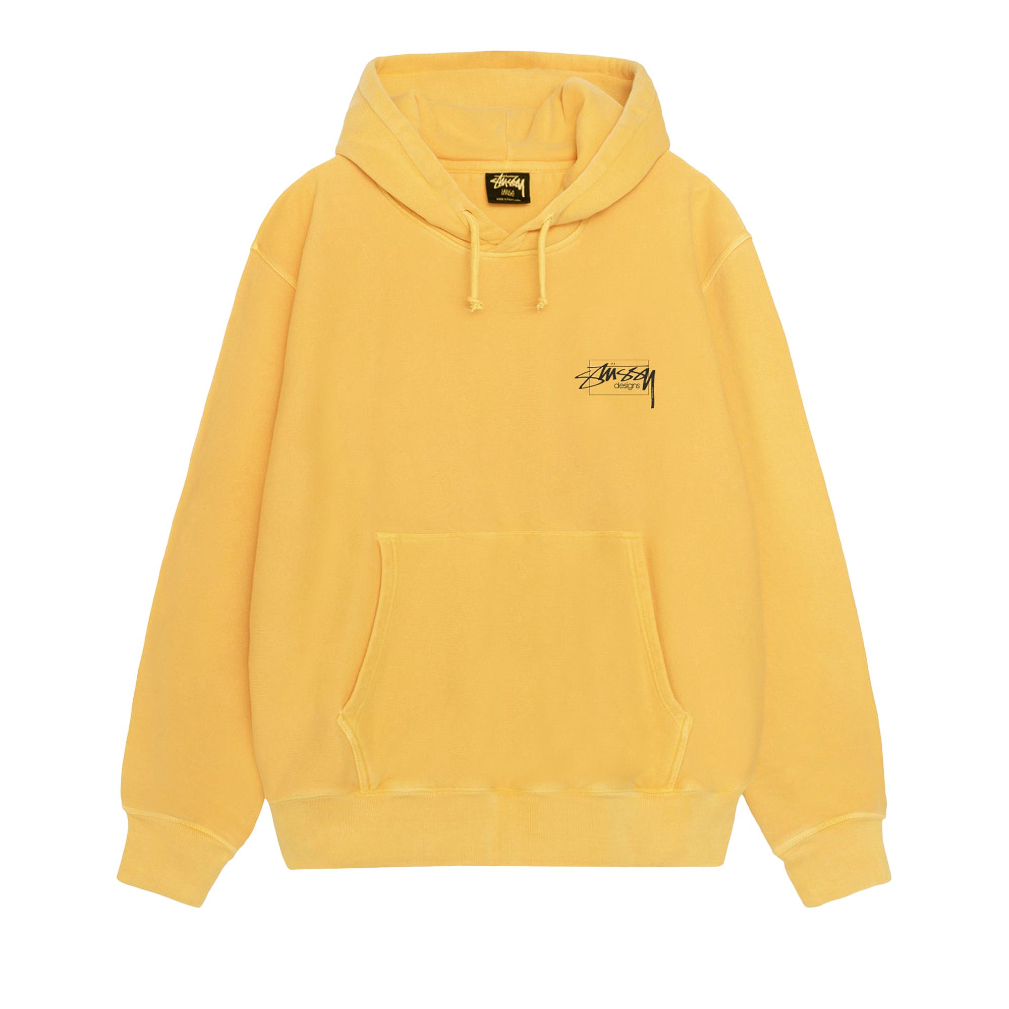Pre-owned Stussy Modern Age Hoodie Pigment Dyed 'yellow' | Men's Size Xl