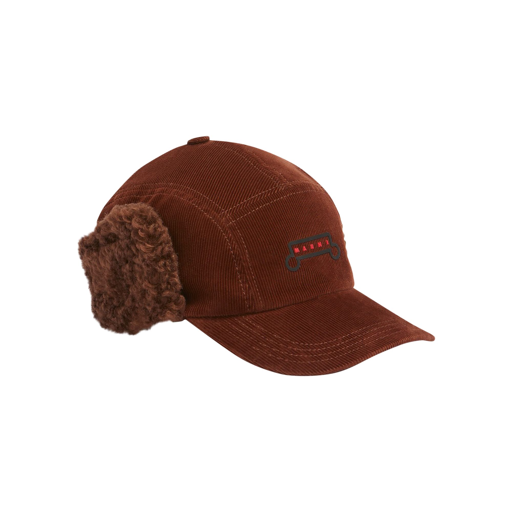 Pre-owned Marni Fine Wale Corduroy Hat 'henne' | Brown | Men's Size S