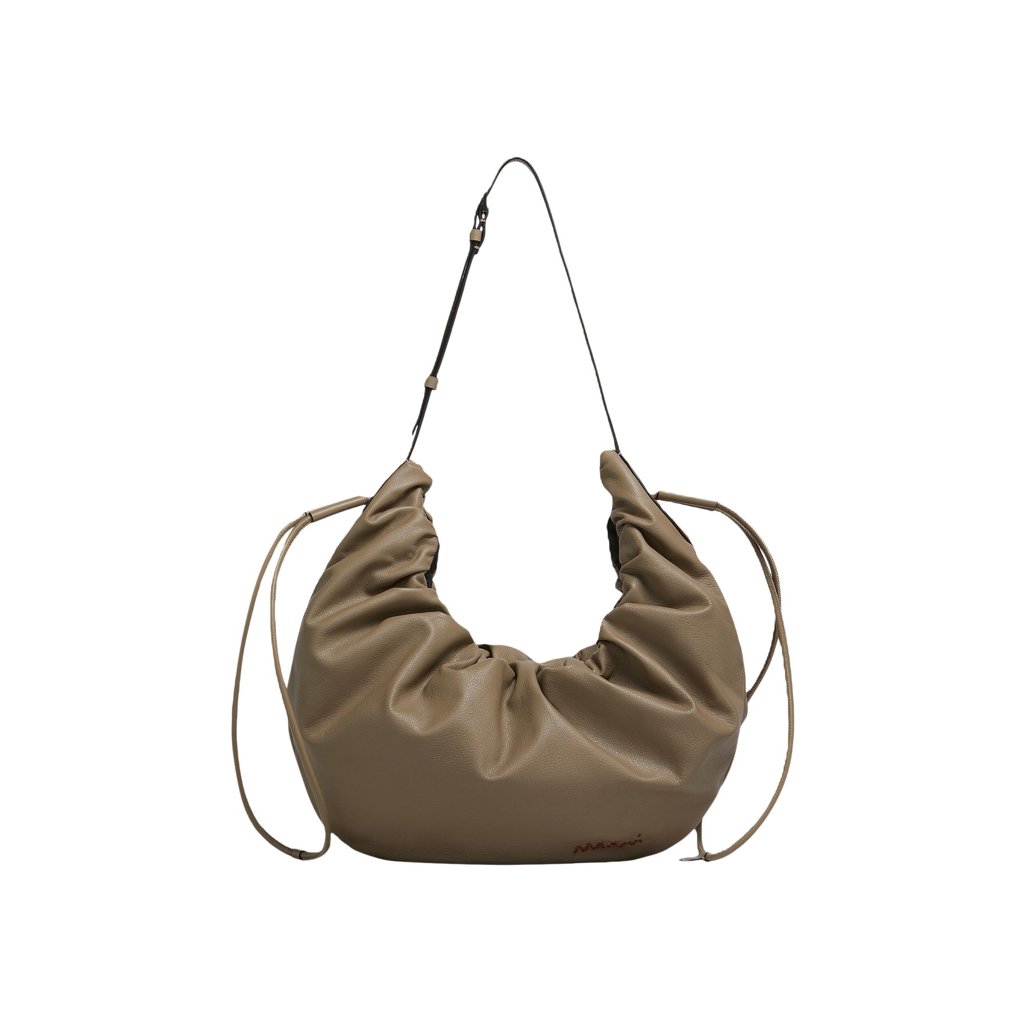 Pre-owned Marni Scrunchie Hobo Small 'antique Silver' | Grey | Men's Size Onesize In Gray