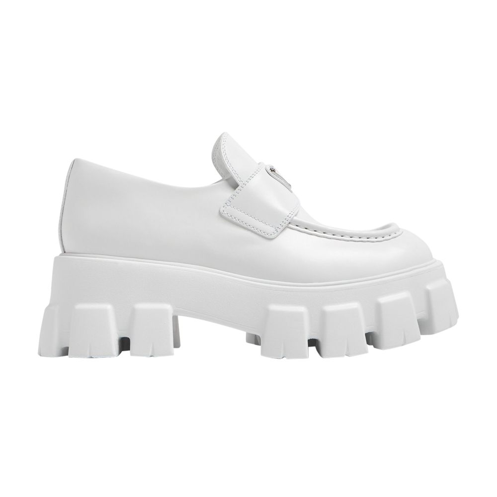 Pre-owned Prada Wmns Monolith Loafer 'white' | Women's Size 7