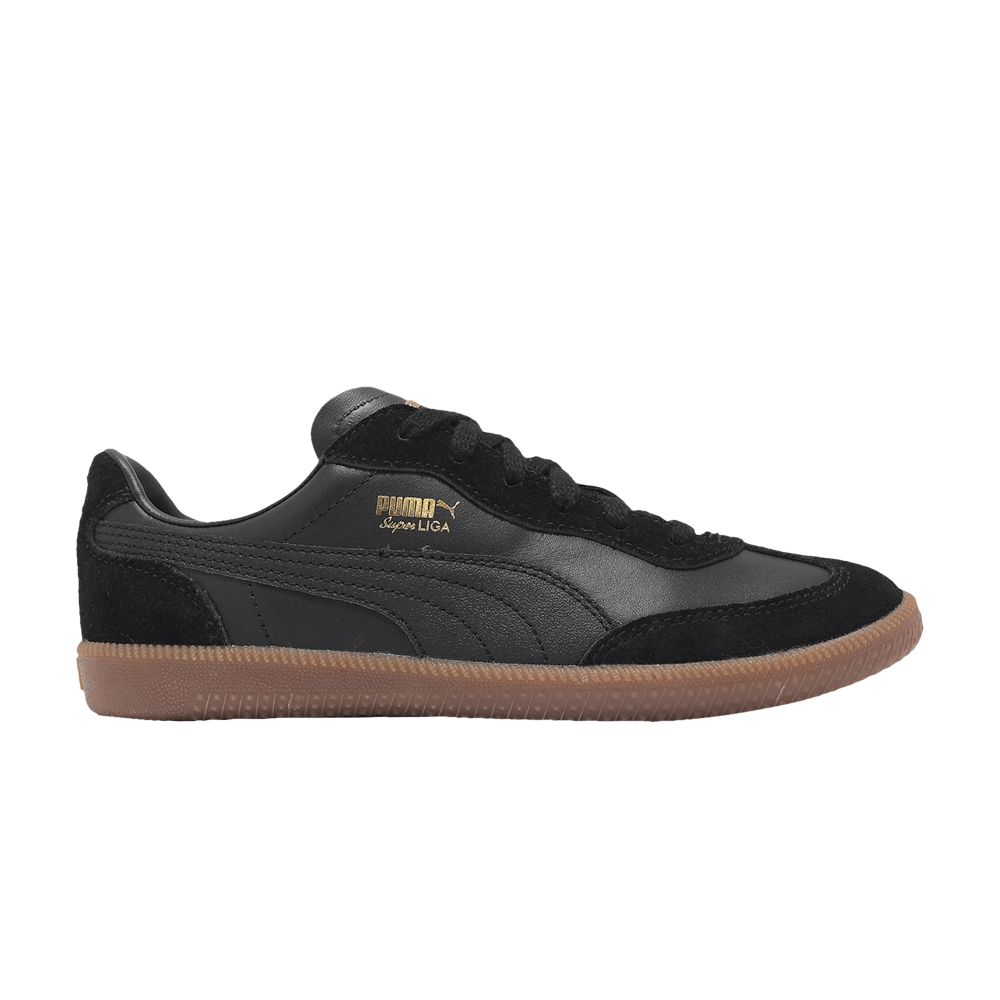 Puma Super Liga OG Retro 'Black Gold Gum' | Men's Size 7.5 - 356999-28