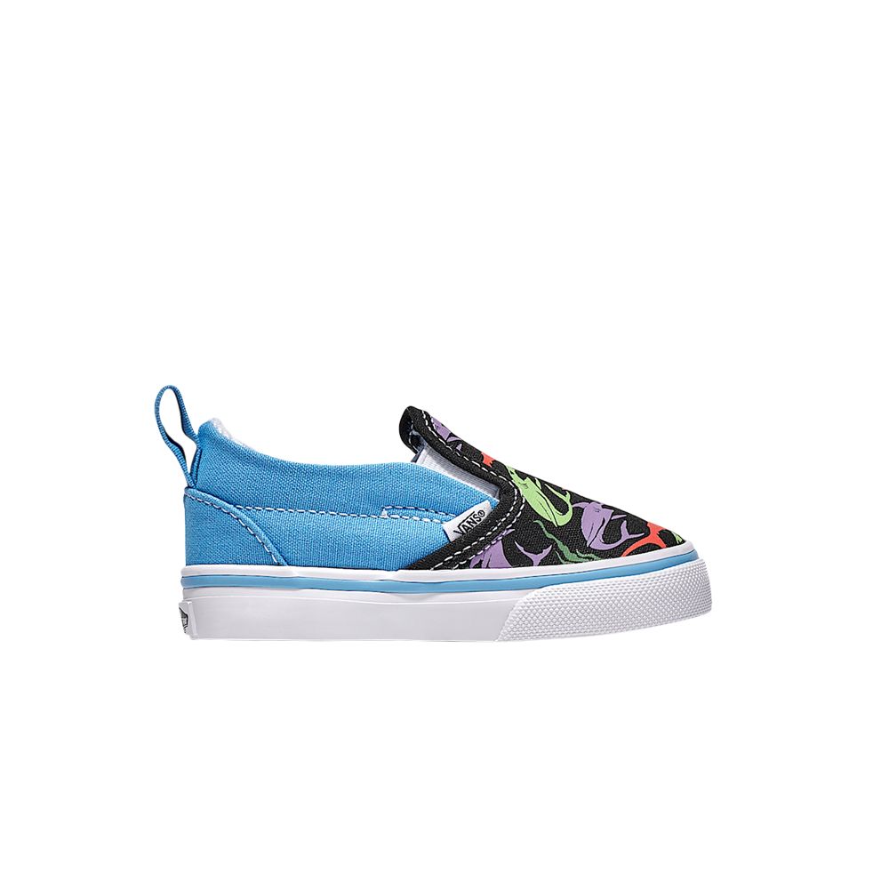 Pre-owned Vans Classic Slip-on V Toddler 'multi-color Sharks' | Blue | Infant Size 3.5