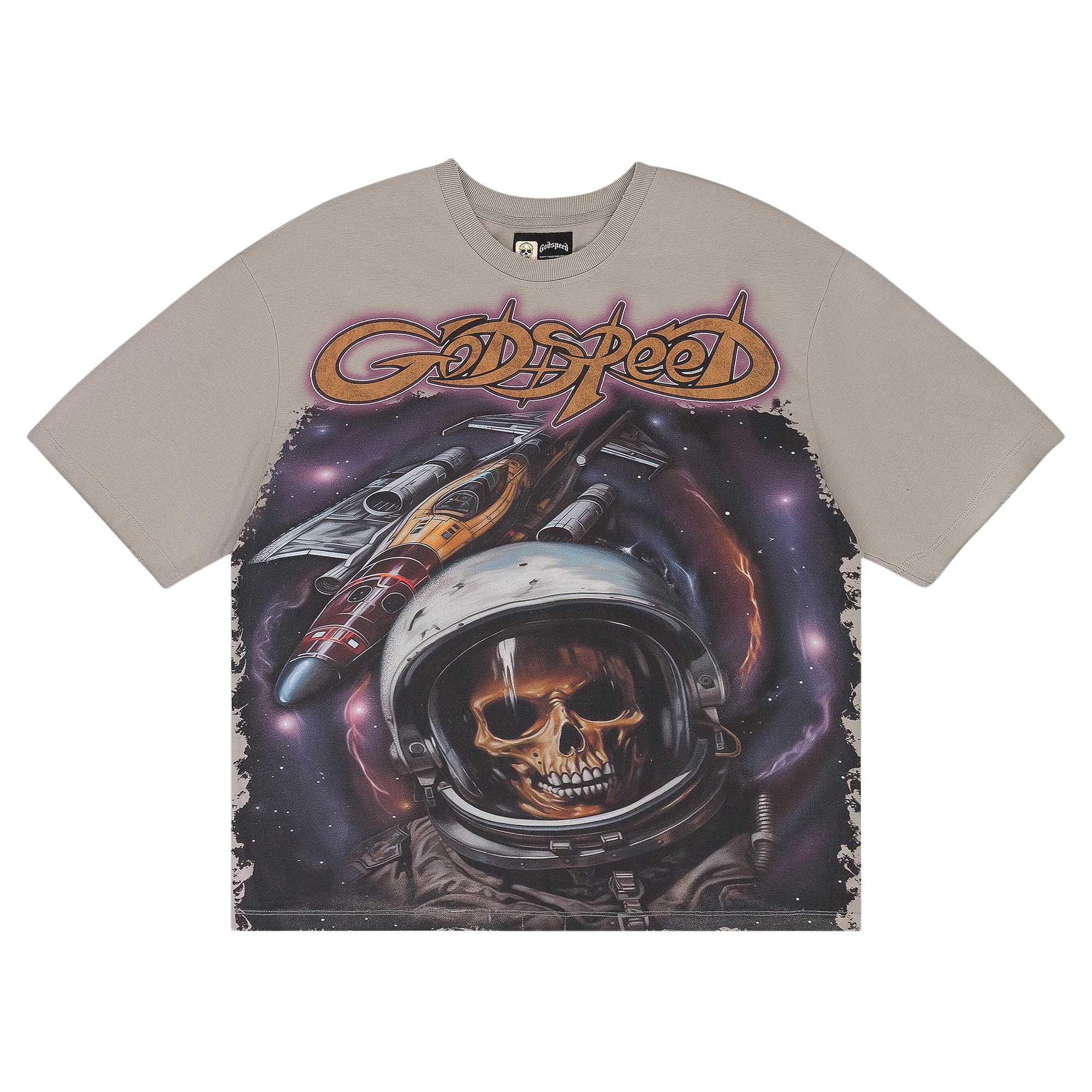 Pre-owned Godspeed Space Traveler T-shirt 'stone Wash' | Grey | Men's Size Xl