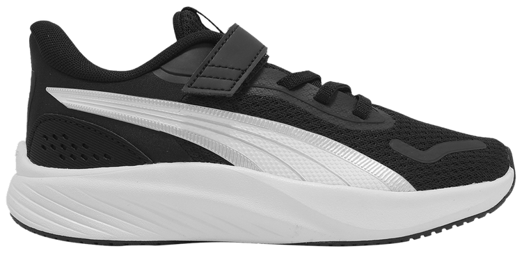 Puma Pounce Lite AC Little Kid Black White Silver