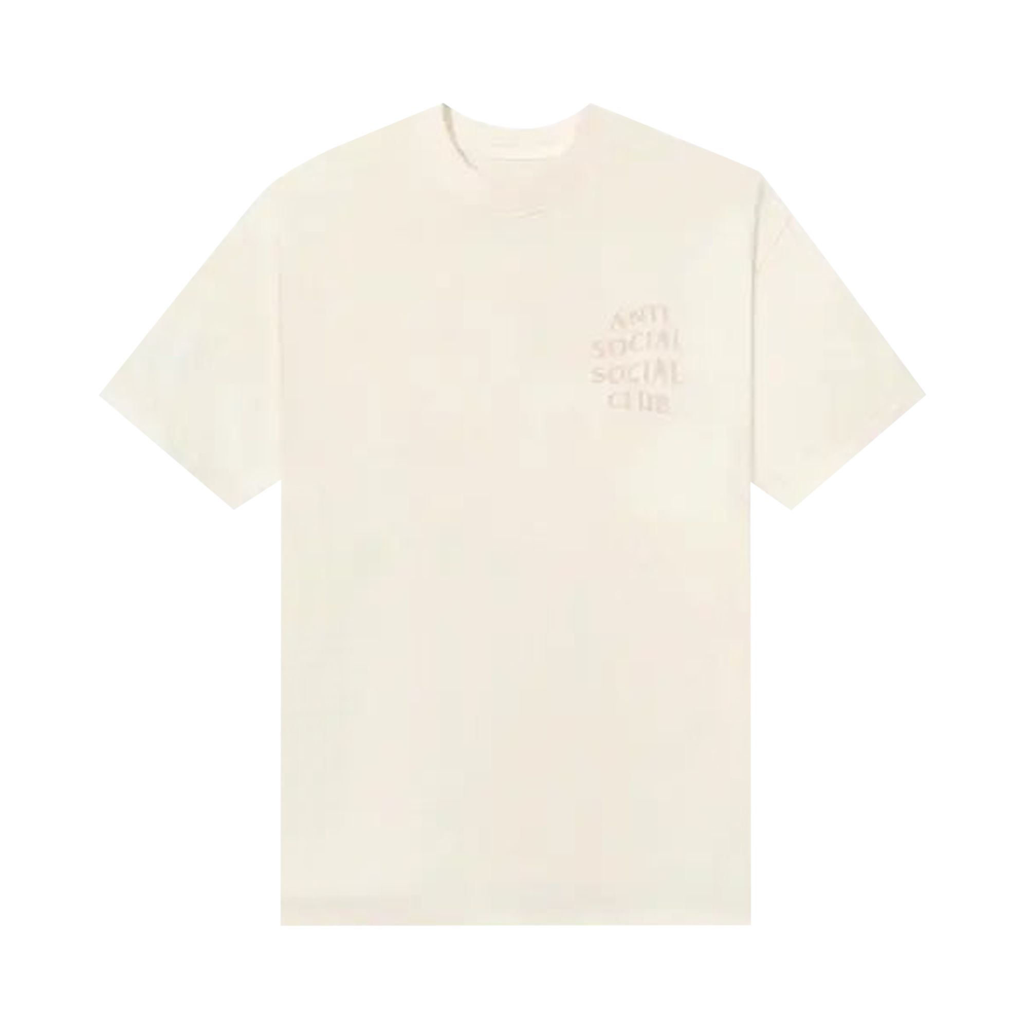 Pre-owned Anti Social Social Club Cancelled Again Tonal Tee 'natural' | Cream | Men's Size L In White
