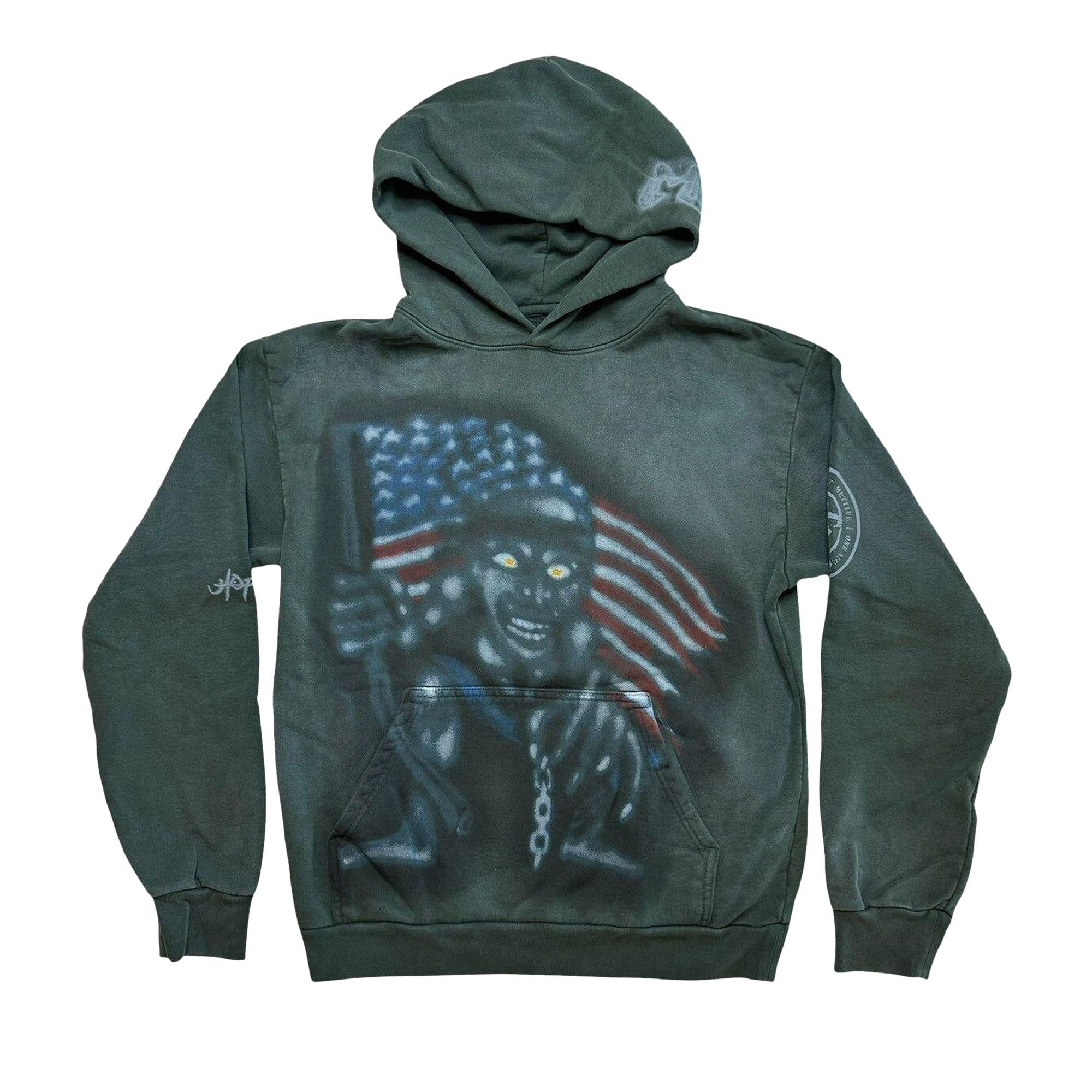Pre-owned Cactus Jack By Travis Scott Met Life Hoodie Ii 'washed Green' | Men's Size M