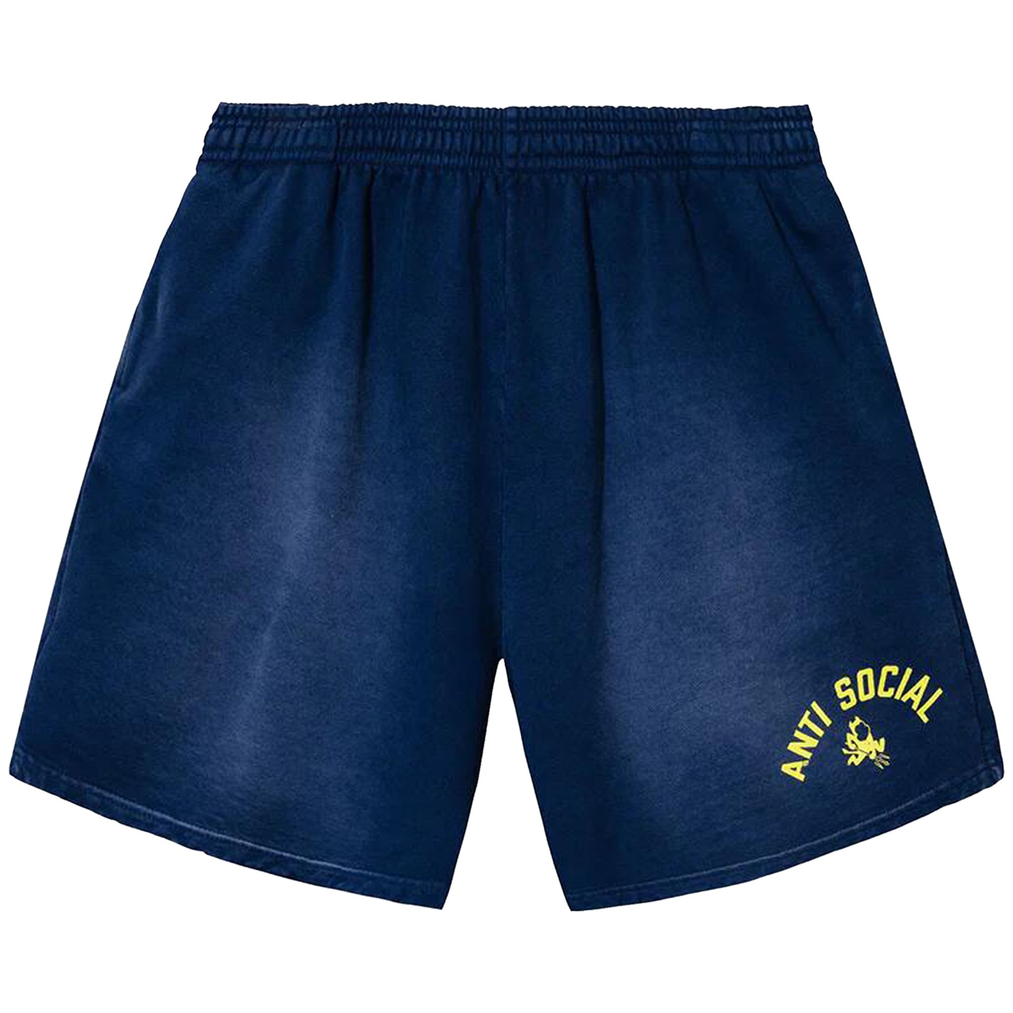 Pre-owned Anti Social Social Club Devil's Playground Shorts 'vintage Wash Navy' | Blue | Men's Size M