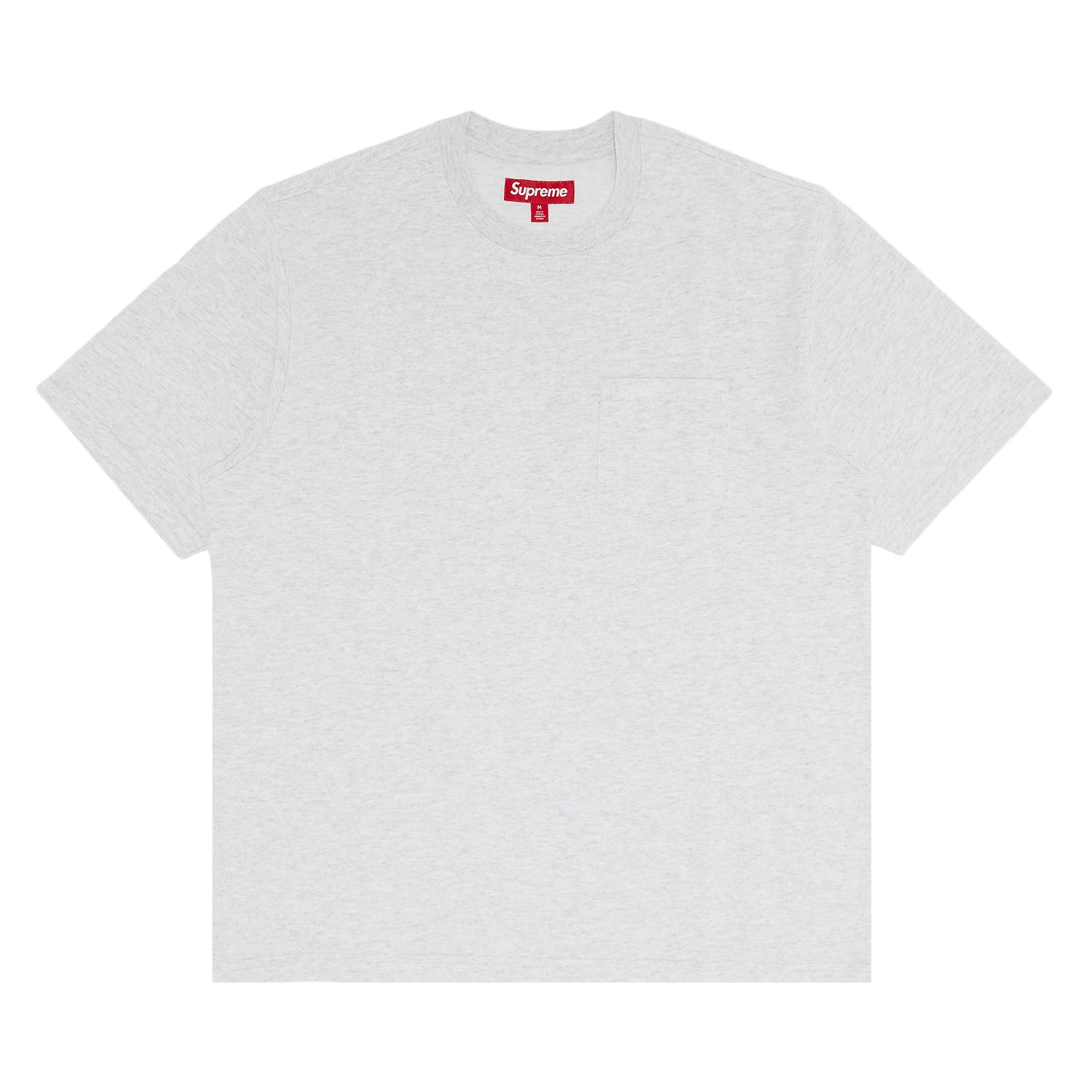Pre-owned Supreme Short-sleeve Pocket Tee 'ash Grey' | Men's Size S In Gray