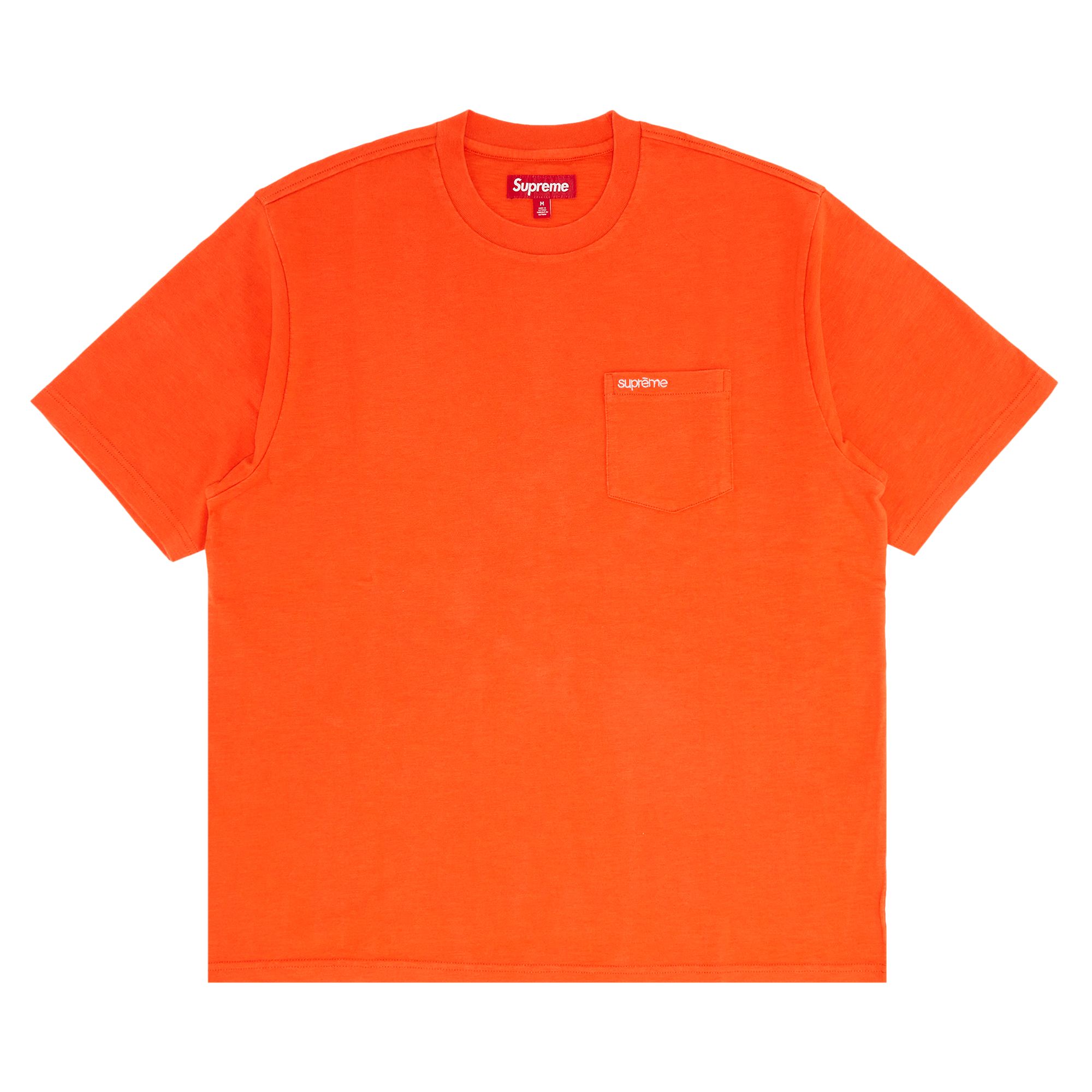 Pre-owned Supreme Short-sleeve Pocket Tee 'orange' | Men's Size Xxl