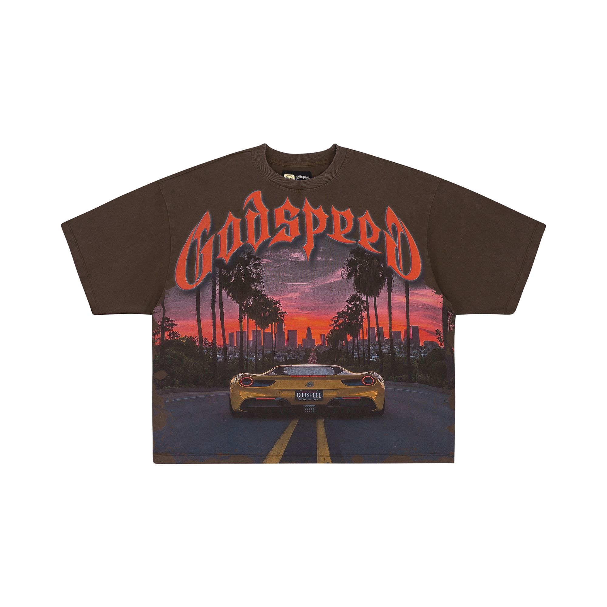 Pre-owned Godspeed Sunset Boulevard T-shirt 'brown' | Men's Size L