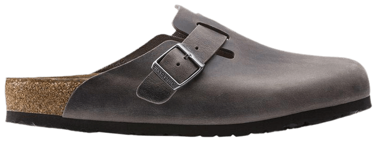 Birkenstock Boston Soft Footbed Oiled Leather Narrow Iron