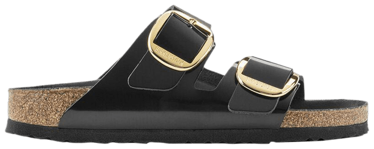 Birkenstock Wmns Arizona Big Buckle Natural Patent Leather Narrow Black