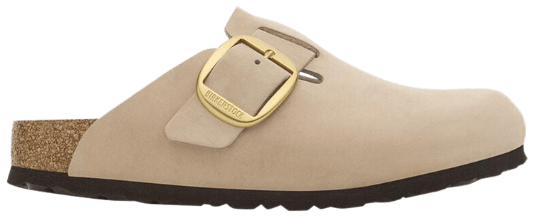 Birkenstock Wmns Boston Big Buckle Nubuck Narrow Sandcastle