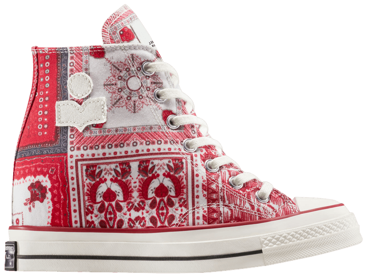 Isabel Marant x Converse Wmns Chuck 70 Wedge Platform High Red Bandana Scarf