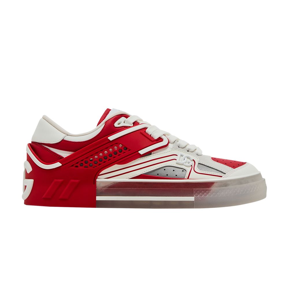 Pre-owned Dolce & Gabbana Custom 2.zero Low 'red Silver' | Men's Size 43.5