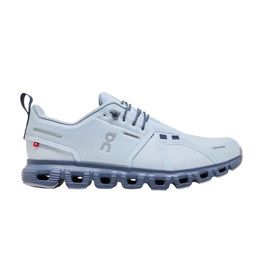 Pre-owned On Wmns Cloud 6 Waterproof 'heather Metal' | Blue | Women's Size 7.5