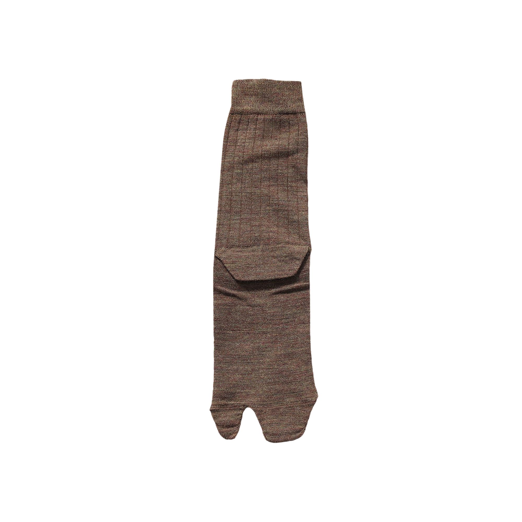 Pre-owned Maison Margiela Tabi Socks 'dark Brown' | Women's Size L