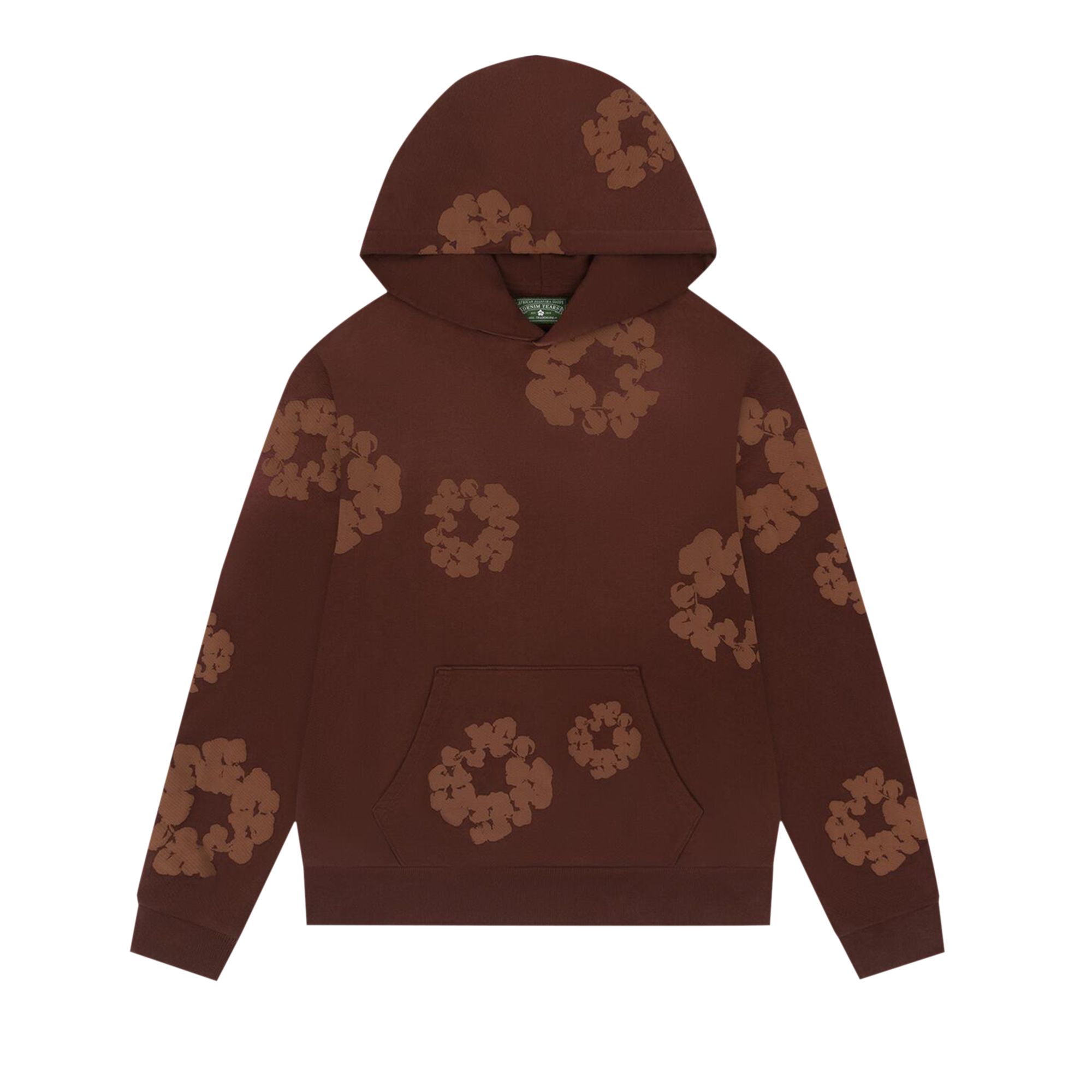 Pre-owned Denim Tears Mono Cotton Wreath Hoodie 'brown' | Men's Size Xl